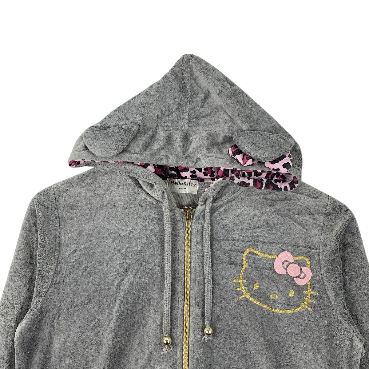 Japanese Brand HELLO KITTY Japanese Cartoon Big Logo Hoodie Sweater Jacket Size M / US 6-8 / IT 42-44 - 3 Thumbnail