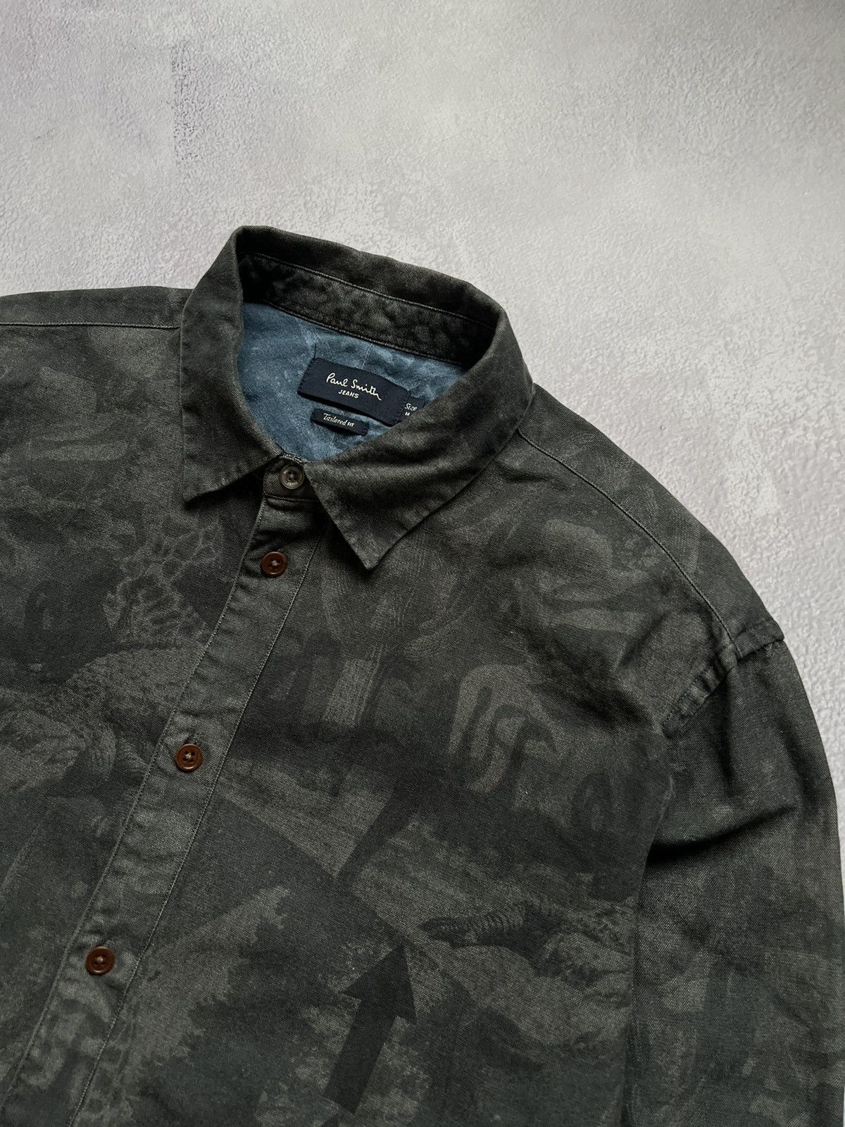 Paul Smith Paul Smith Jeans Printed Denim Thick Shirt Mens M Size US M / EU 48-50 / 2 - 4 Thumbnail