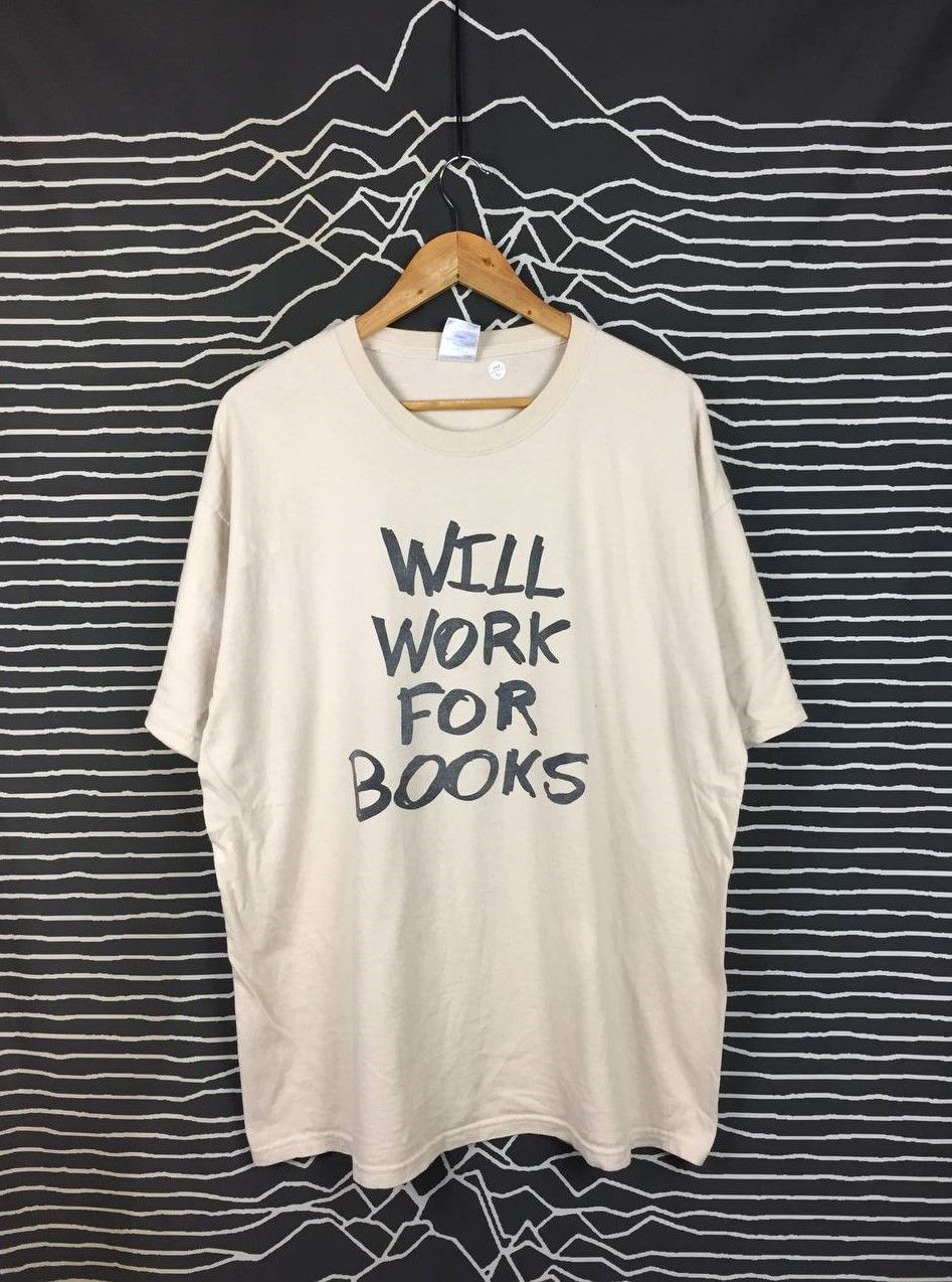 Vintage Unshelved Library Comic Will Work For Books Graphic Tee Size US XL / EU 56 / 4 - 2 Thumbnail