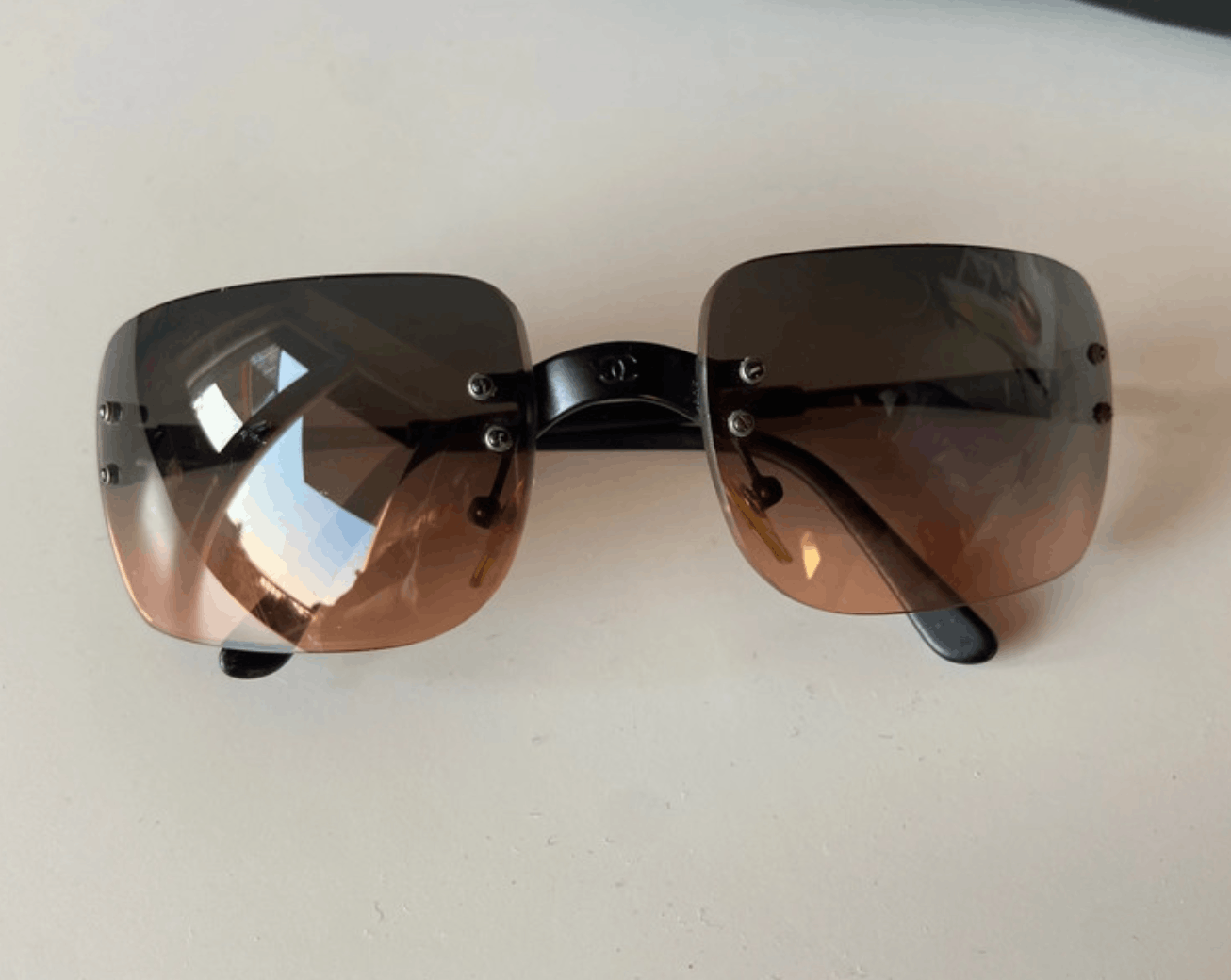 Chanel CHANEL SUNGLASSES 4005 LOGO CC Wrap Metal Vintage Iconic Size ONE SIZE - 4 Thumbnail