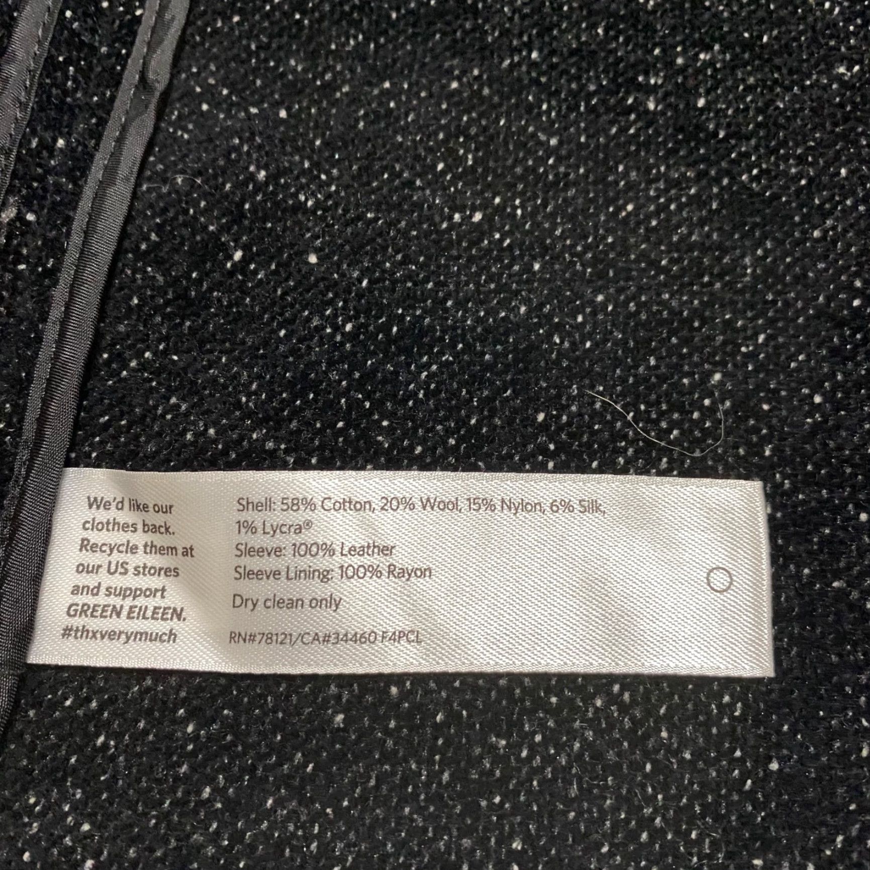 Eileen Fisher Eileen Fisher Jacket Womens Large Black Open Front Knit Wool Short Sleeve? Size L / US 10 / IT 46 - 5 Thumbnail