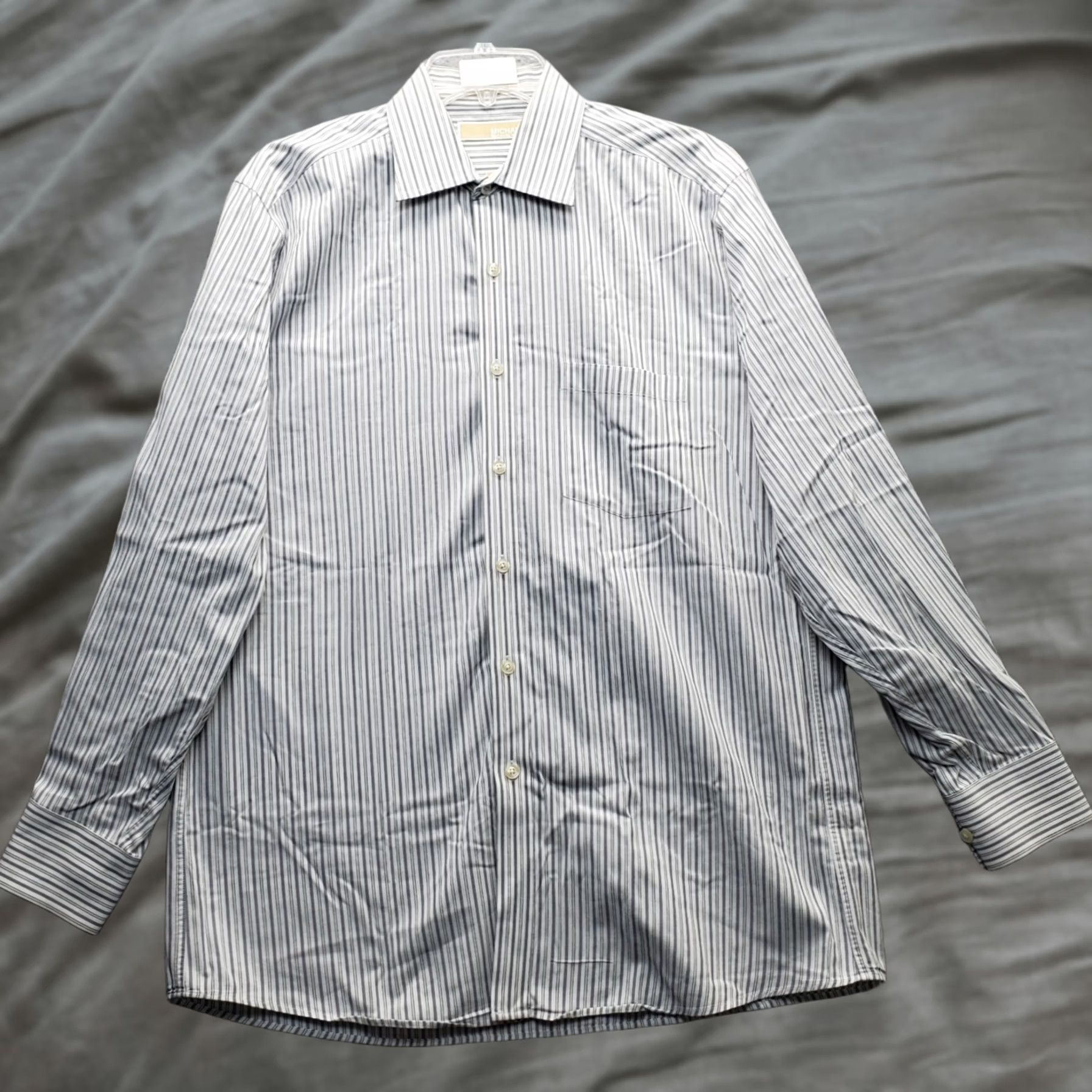 Michael Kors Michael Kors Dress Shirt Mens 16 Multi Striped Regular Fit Long Sleeve Button Up Size 42R - 1 Thumbnail
