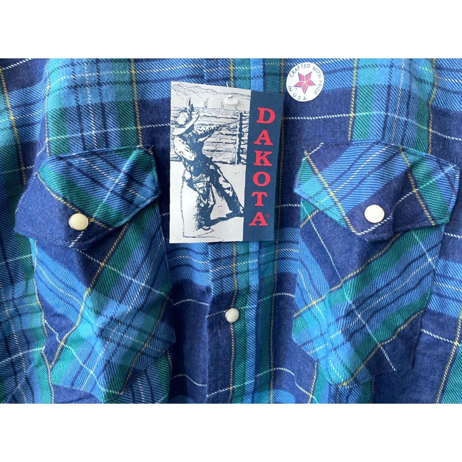 Vintage VINTAGE Five Brother Shirt Men 2XL Plaid Flannel NOS NWT USA Made Quality Pearlized Snaps 80s Dakota Western Long Sleeve Button-Up Size US XXL / EU 58 / 5 - 6 Thumbnail