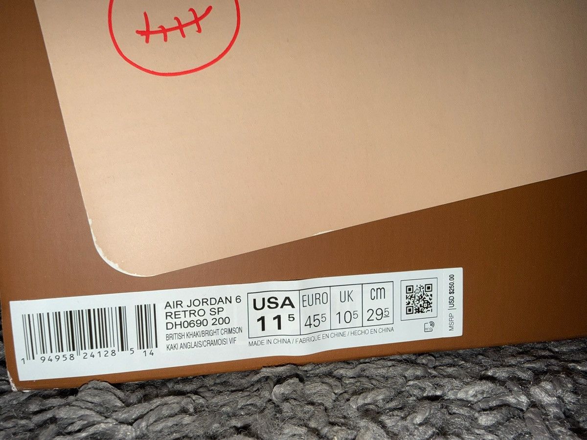 Jordan Brand × Travis Scott Travis Scott Jordan 6 Size 11.5 Size US 11.5 / EU 44-45 - 6 Thumbnail