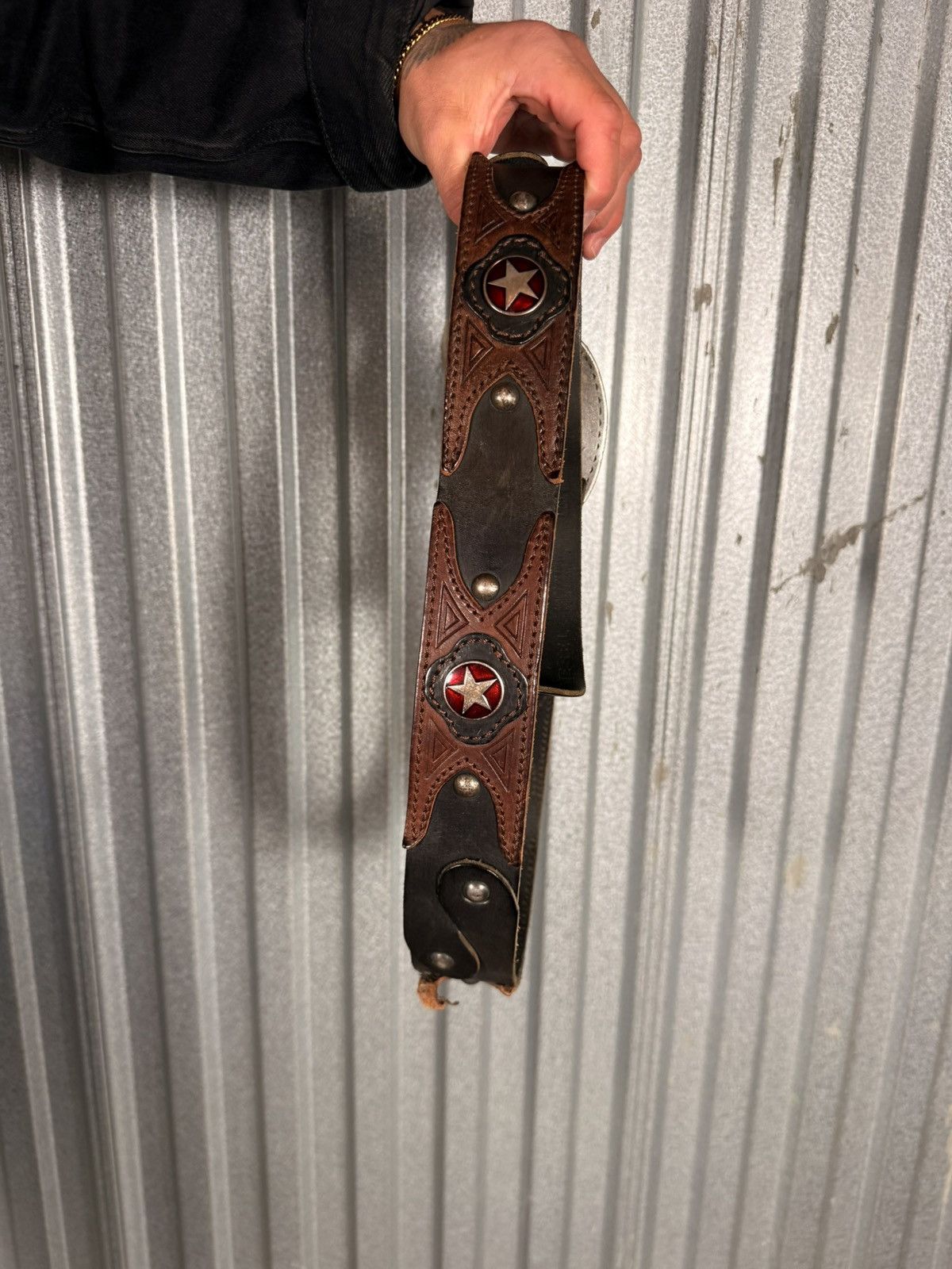 Diesel Insane Western Diesel Brand Designer Cowboy Belt Stars Size 38 - 6 Thumbnail