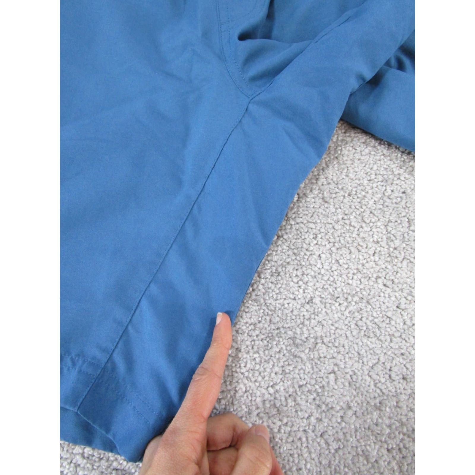 Prana prAna Shorts Mens Medium Athletic Blue Lightweight Linerless Gym Workout Stain on Inner Thigh - Preowned Outdoor Sports Logo Activewear Mens Size US 31 - 2 Thumbnail