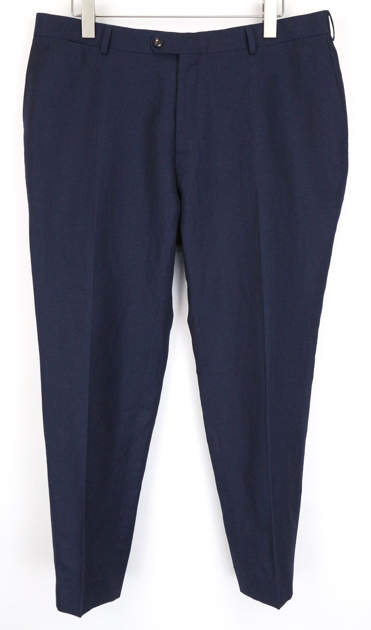 Suitsupply SOHO UK48R Blue Slim Wool Linen Trousers 75945 Size 48R - 1 Thumbnail