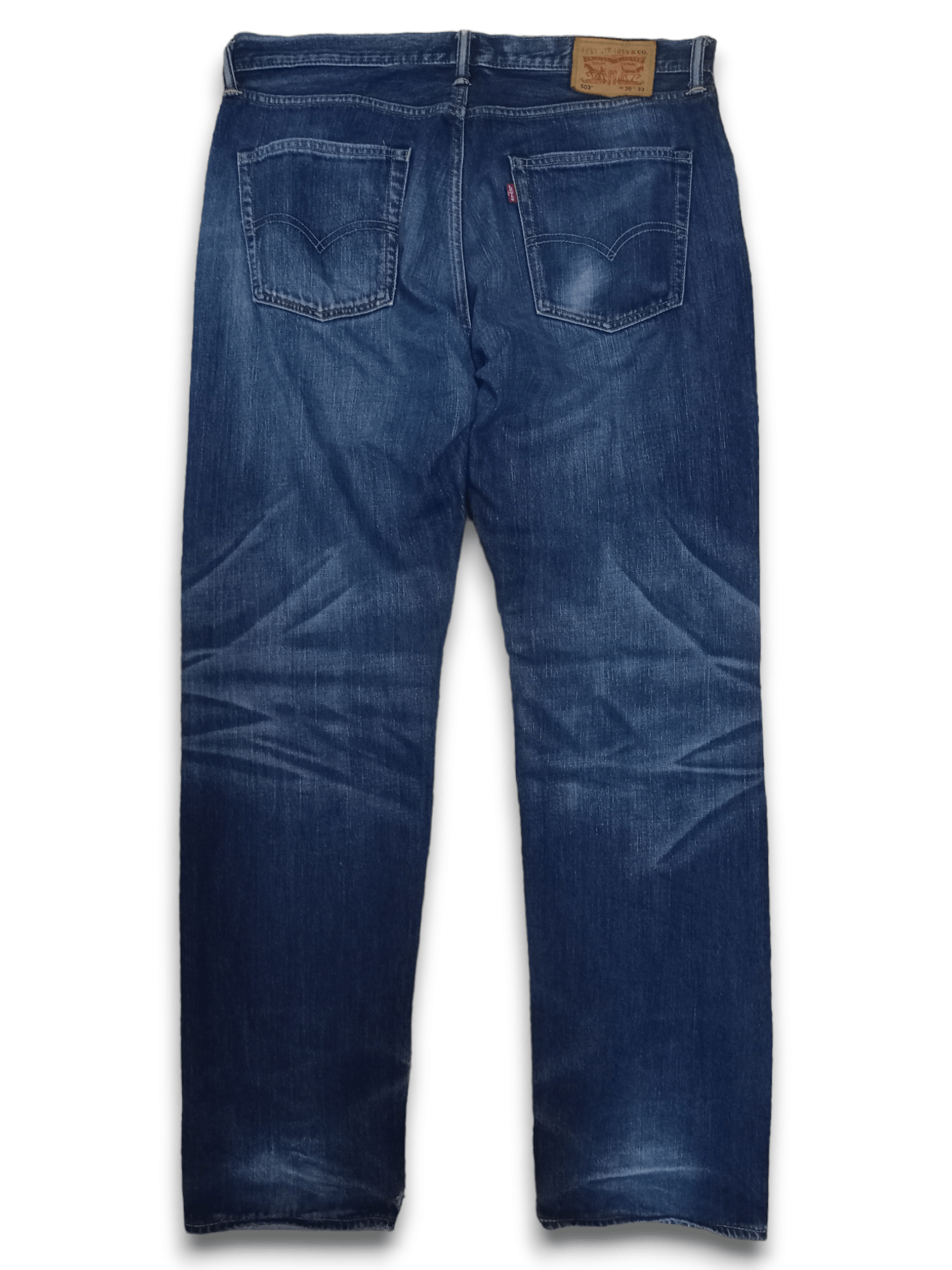 Levi's Vintage Levis 503 Blue Wash Loose Distressed Jeans Size US 36 / EU 52 - 2 Thumbnail