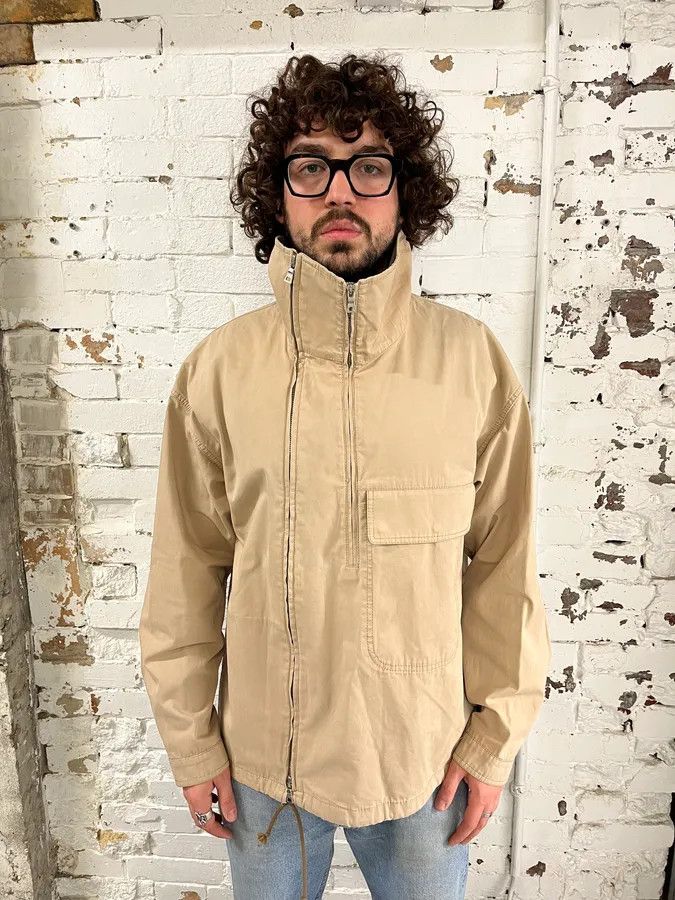 Prada 2000 Prada Asymmetrical Zip Contemporary Beige Jacket Size US L / EU 52-54 / 3 - 2 Thumbnail