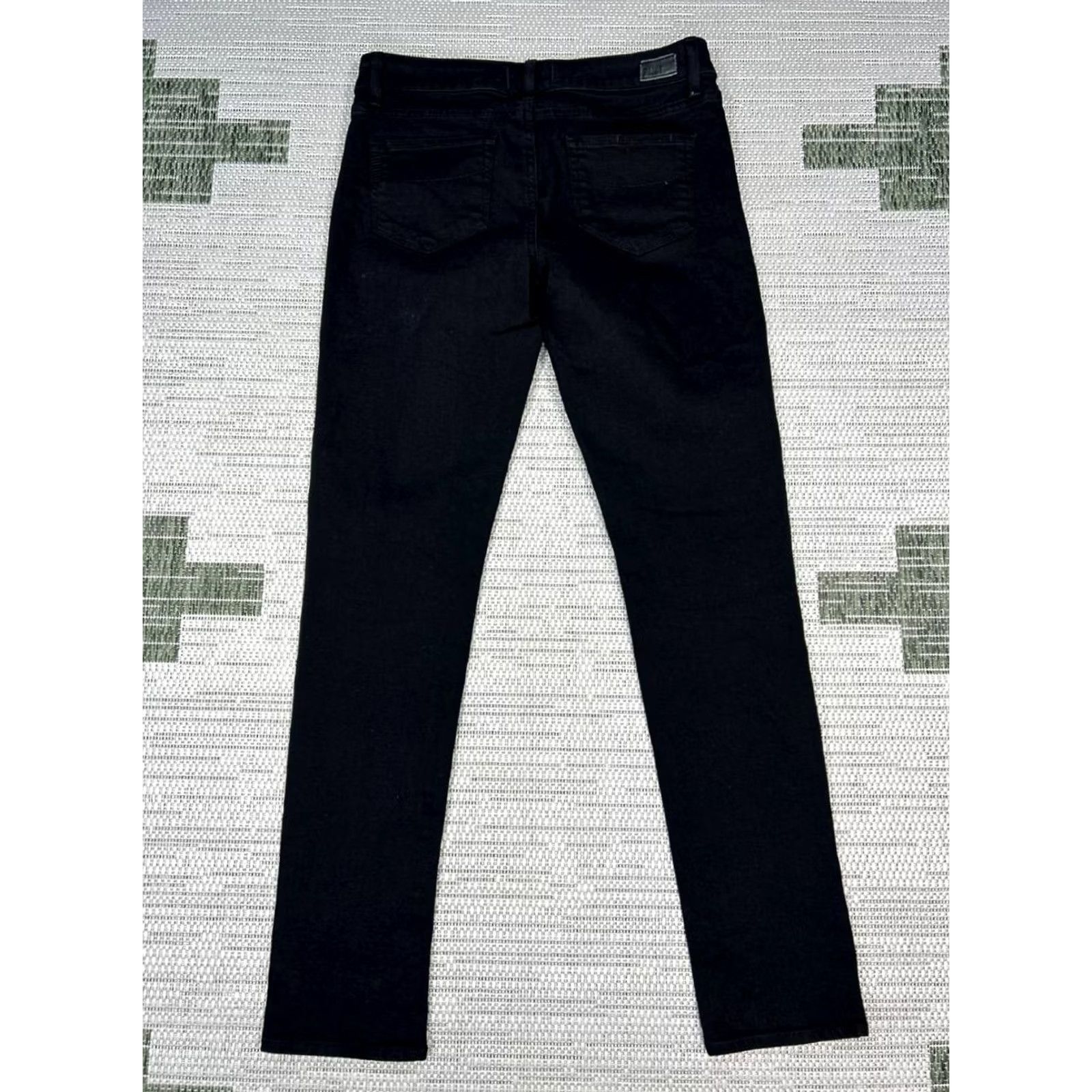Paige PAIGE Skyline Skinny Jeans Womens 29 Black Dark Wash Denim Cotton Mid Rise 30x31 Jeans Size 29" - 2 Thumbnail