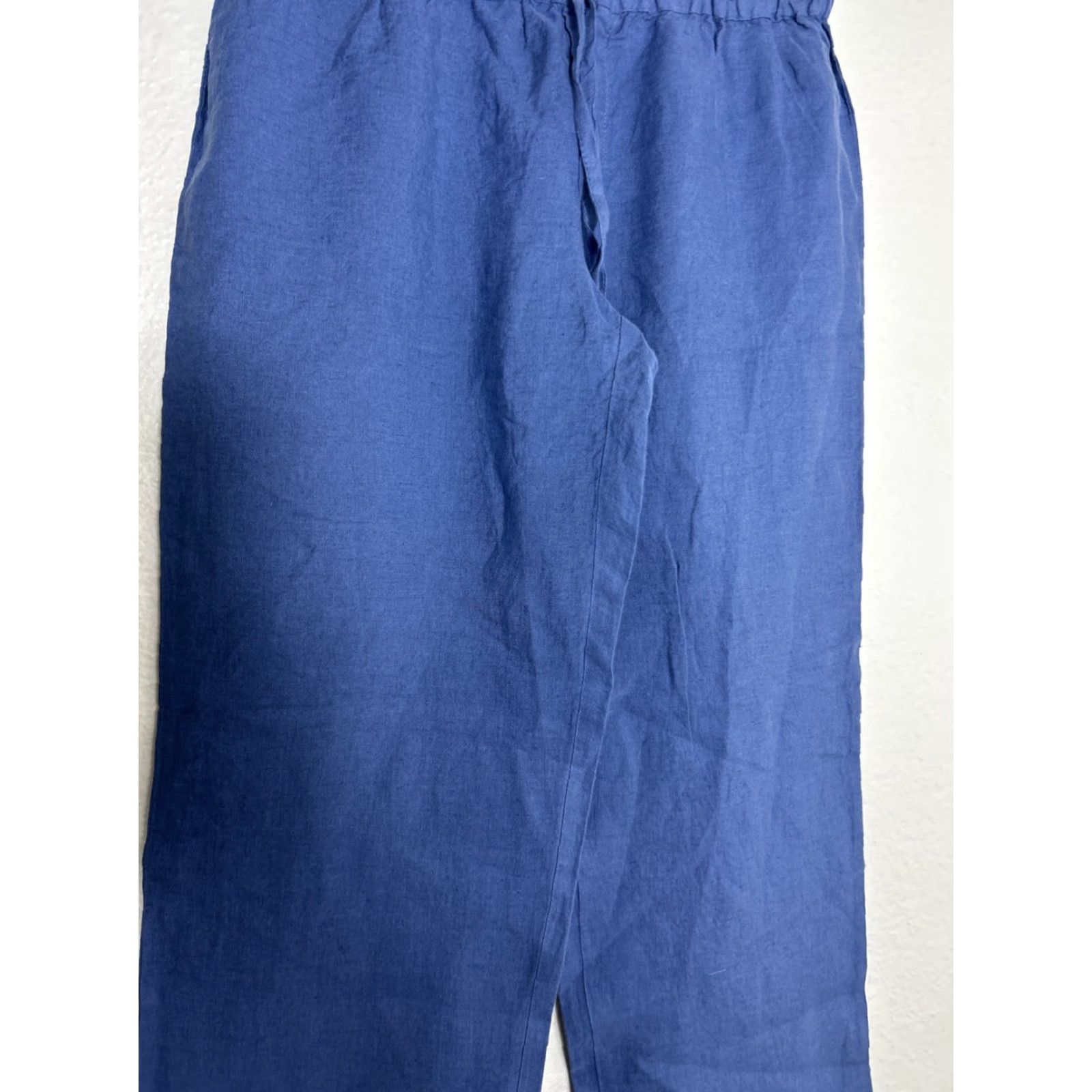Vintage VINTAGE Serena And Lily Womens XS Linen Pants Blue 28x28 Size 26" / US 2 / IT 38 - 3 Thumbnail