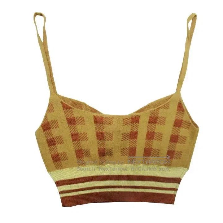 Dries Van Noten Dries Van Noten Plaid Knitted Camisole Size ONE SIZE - 2 Thumbnail