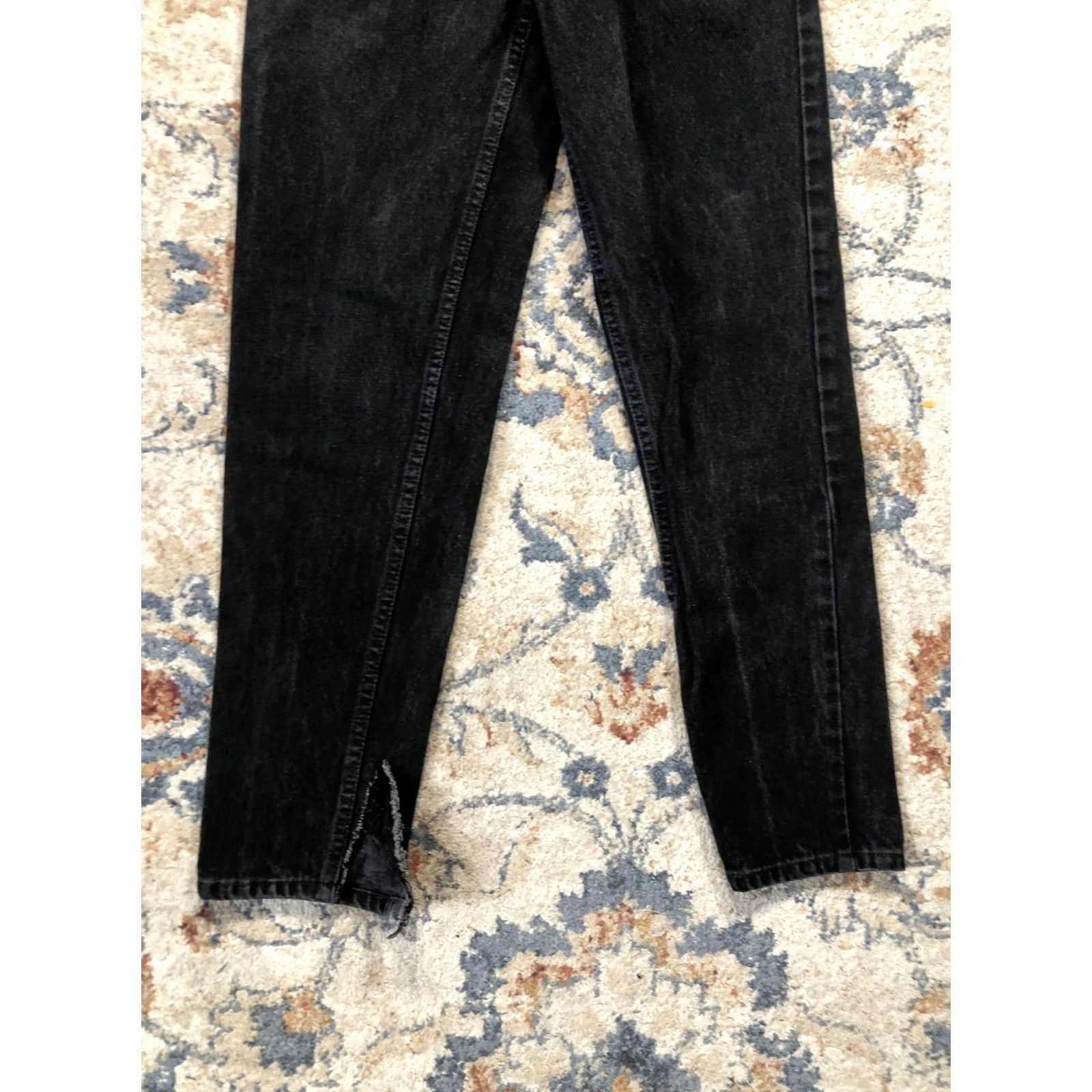 Levi's VINTAGE Levis 550 Jeans Womens 5 Medium Black Relaxed Fit Tapered Made USA 90s Size 27" / US 4 / IT 40 - 4 Thumbnail