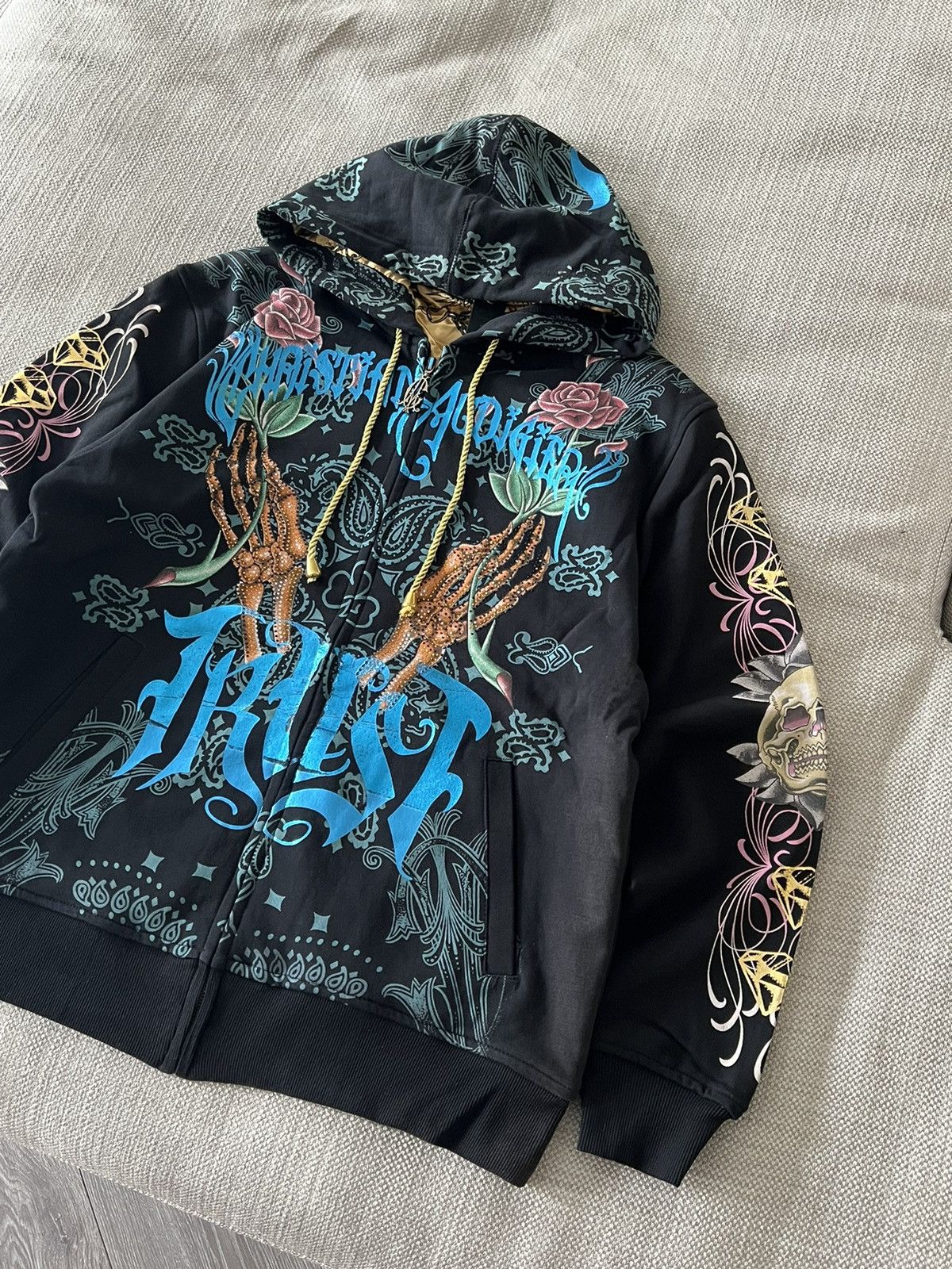 Christian Audigier × Ed Hardy × Vintage Vintage Deadstock 💥 Reversable Christian Audigier Y2K RARE Size US L / EU 52-54 / 3 - 4 Thumbnail