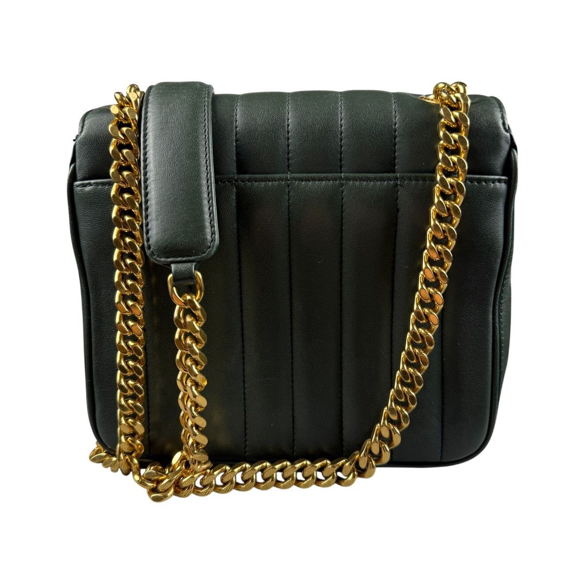 Saint Laurent Paris SAINT LAURENT 2018 Lambskin Vicky Chain Green Crossbody Bag Size ONE SIZE - 5 Thumbnail