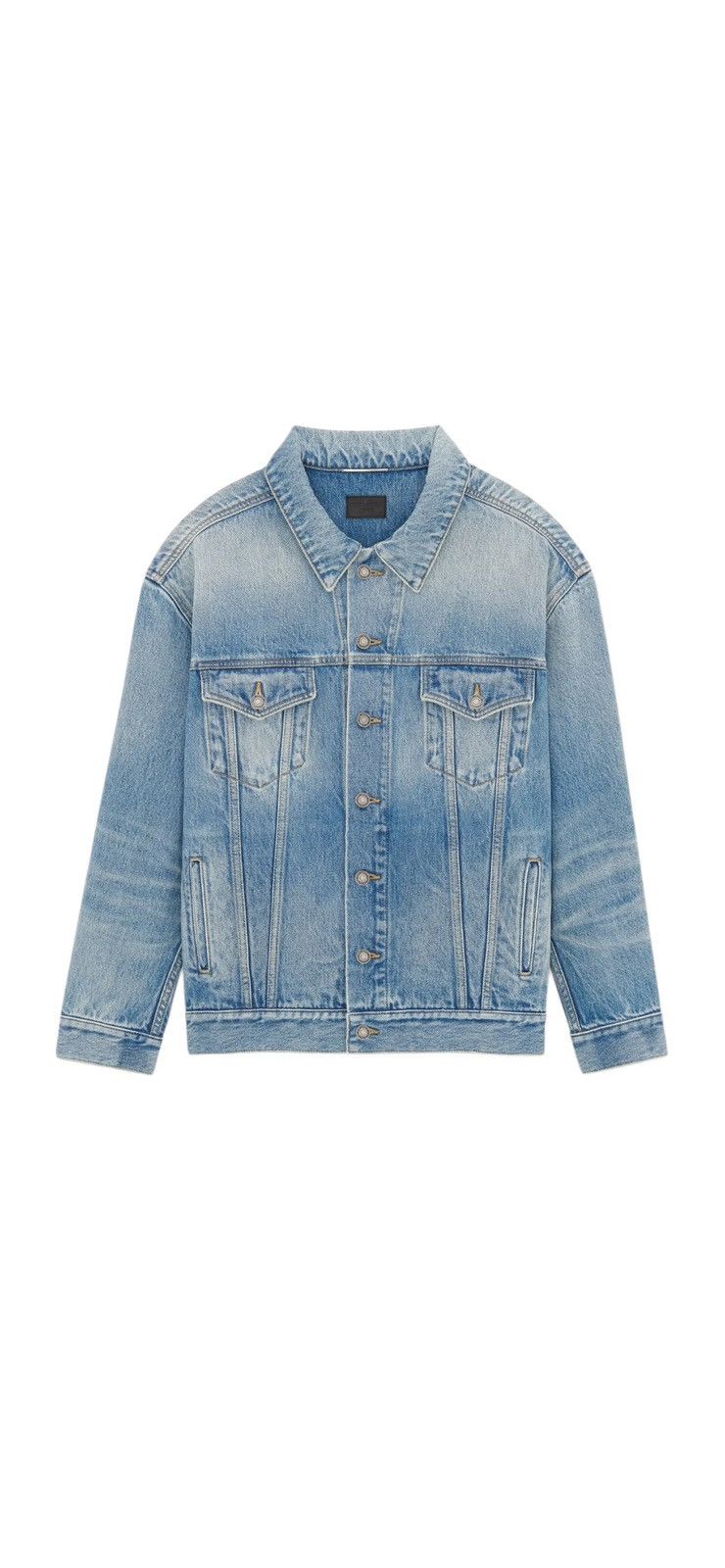 Saint Laurent Oversized Jacket in Lake Medium Blue denim