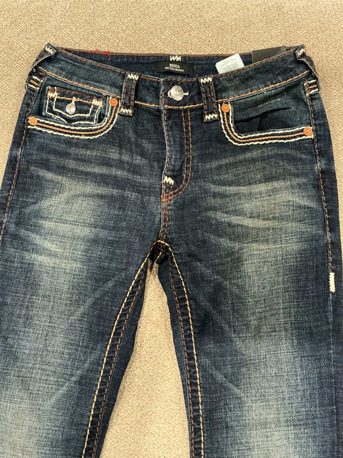 True Religion Becca Mid Rise Super T Bootcut Jean Size 28" / US 6 / IT 42 - 6 Thumbnail