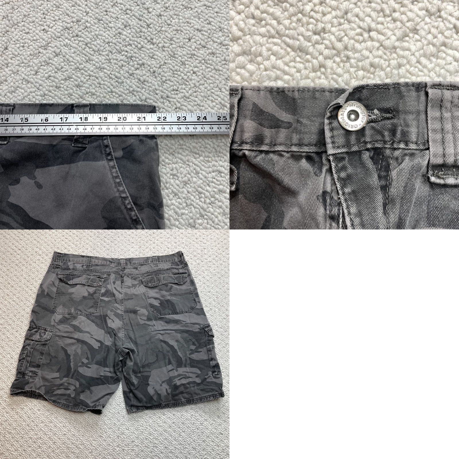 Wrangler Wrangler Cargo Shorts Mens 44 Gray Camo Camoflauge Pockets 9.5" Inseam Adult Size US 43 - 8 Thumbnail
