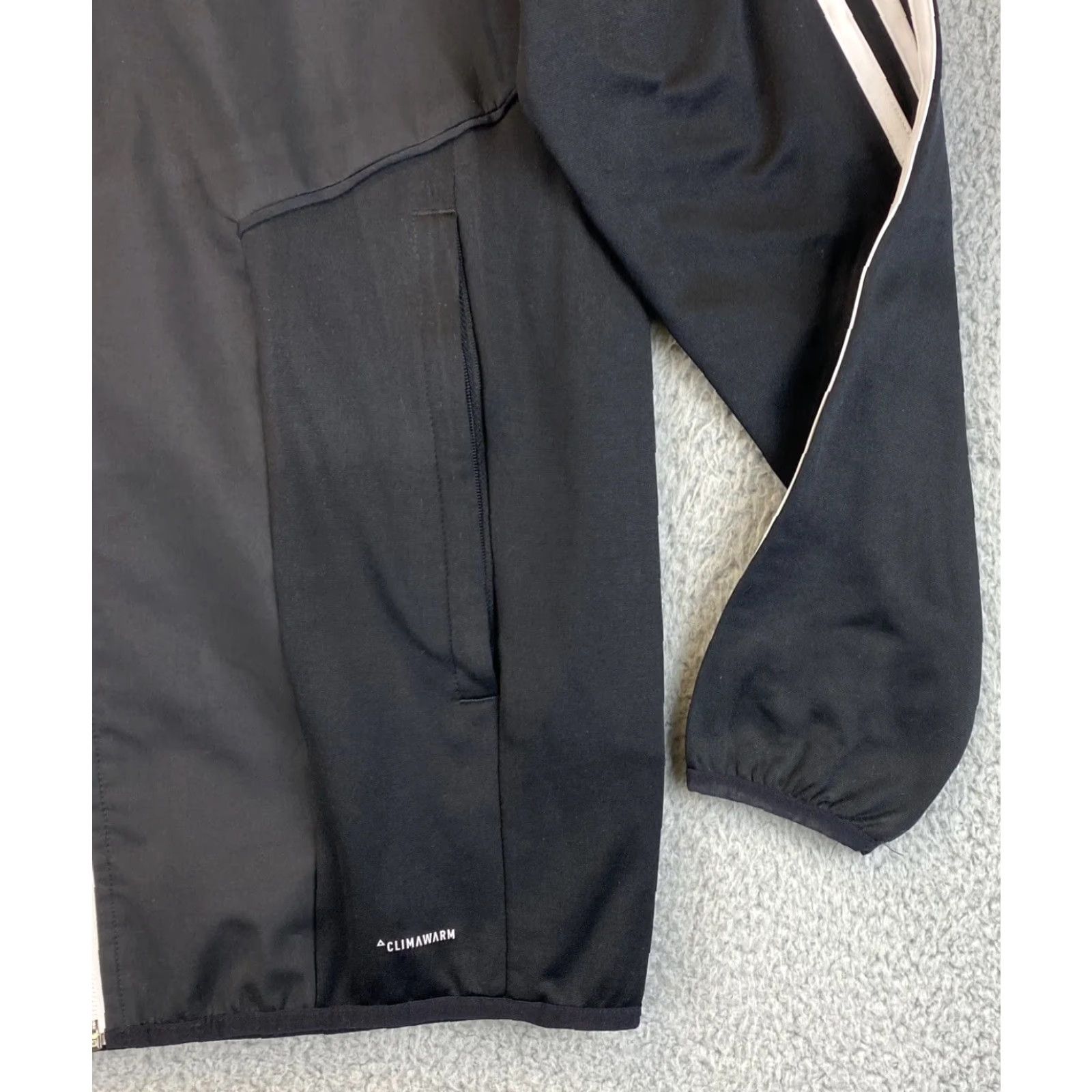 Adidas Adidas Mens Sport Lined Jacket Light Insulated Black Size S FCB / 68-24 Size US S / EU 44-46 / 1 - 3 Thumbnail