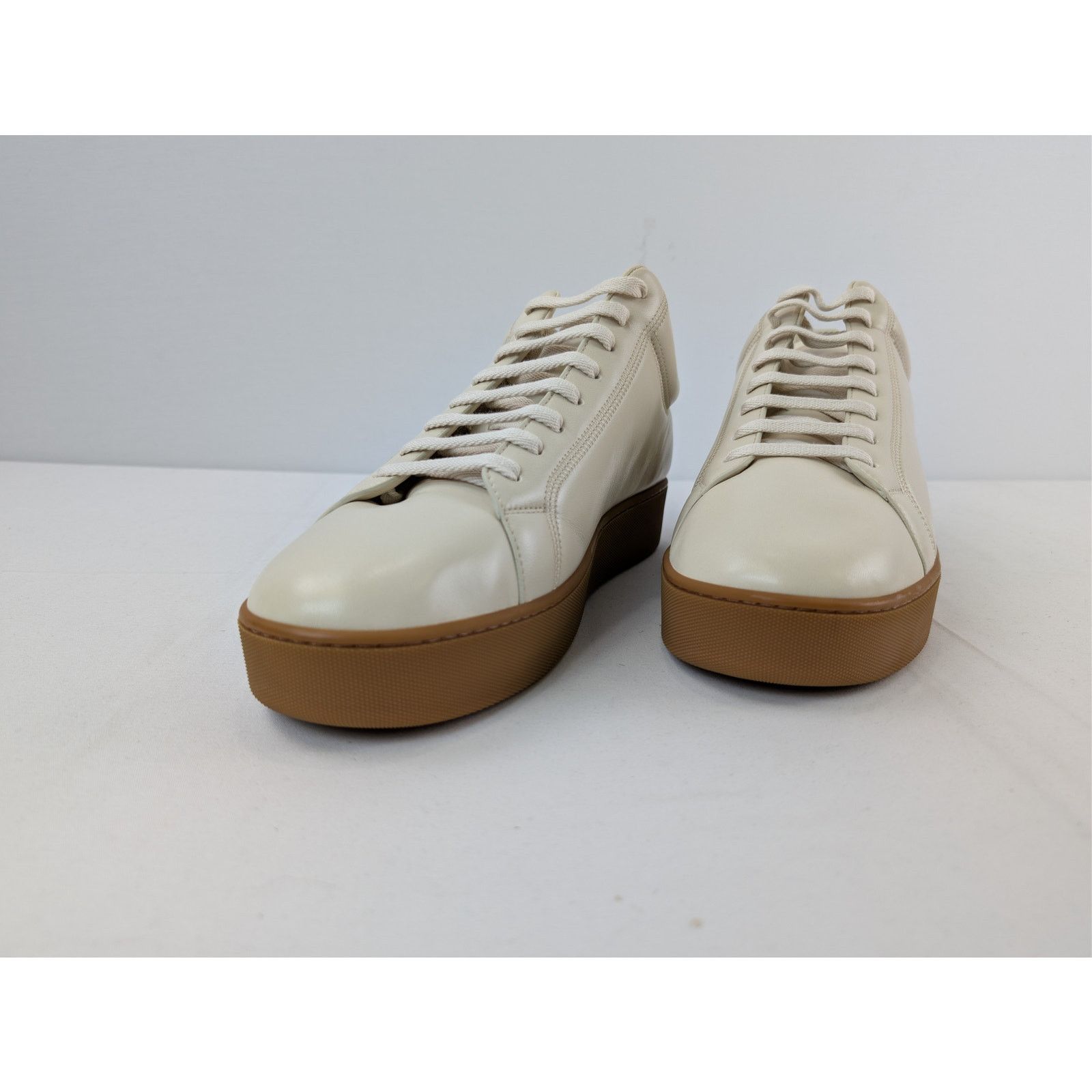 Bottega Veneta o1rshd1 Leather Lagoon Nappa Low Top Sneakers in Sea Salt Size US 12 / EU 45 - 7 Thumbnail