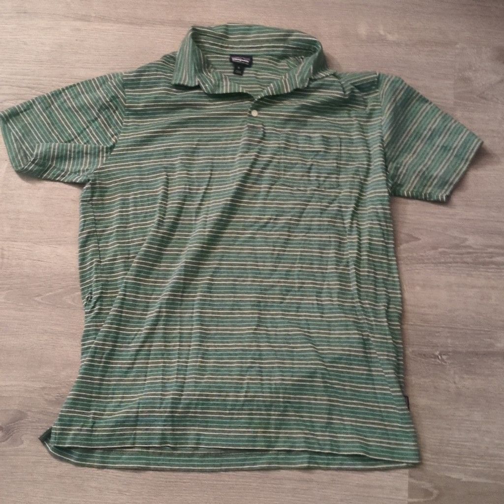 Patagonia Patagonia green striped organic cotton polo size XL Size US XL / EU 56 / 4 - 1 Thumbnail