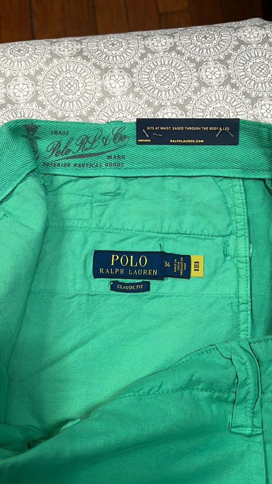 Polo Ralph Lauren Flat Front Ralph Linen Lauren Shorts Size US 34 / EU 50 - 3 Thumbnail
