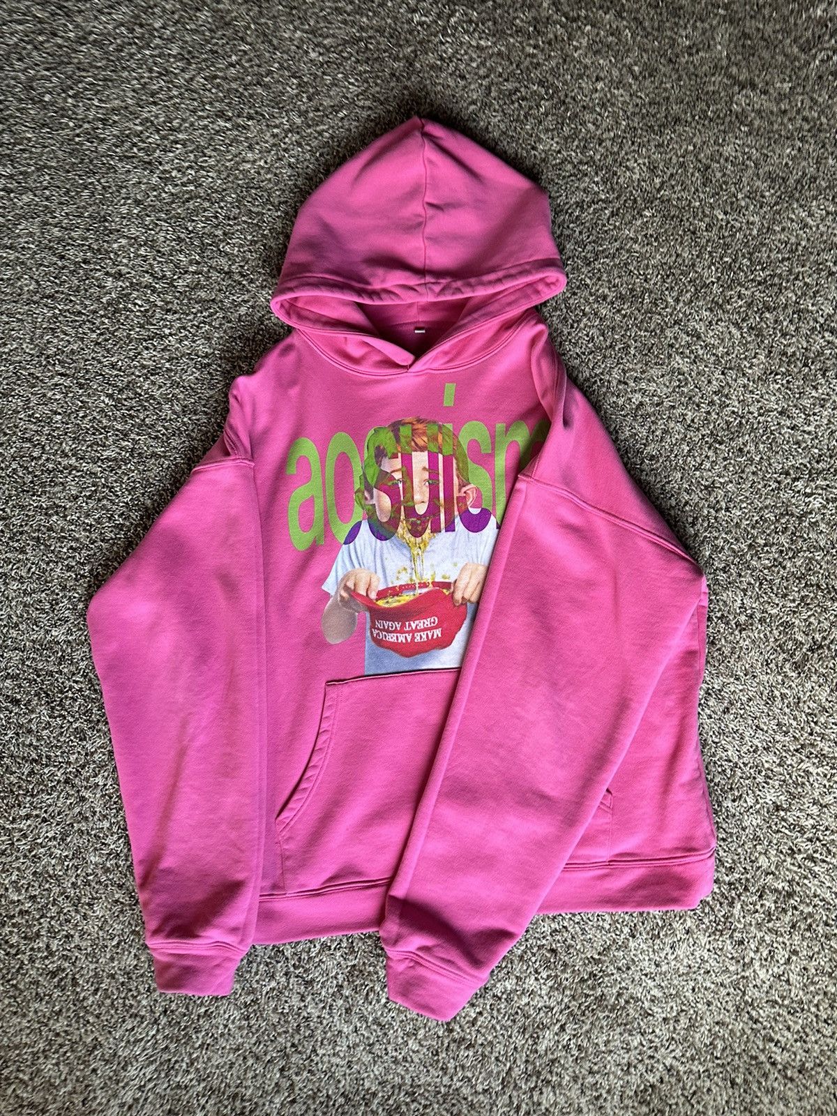 image of Aosuism Pink Madd Hoodie, Men's (Size Large)