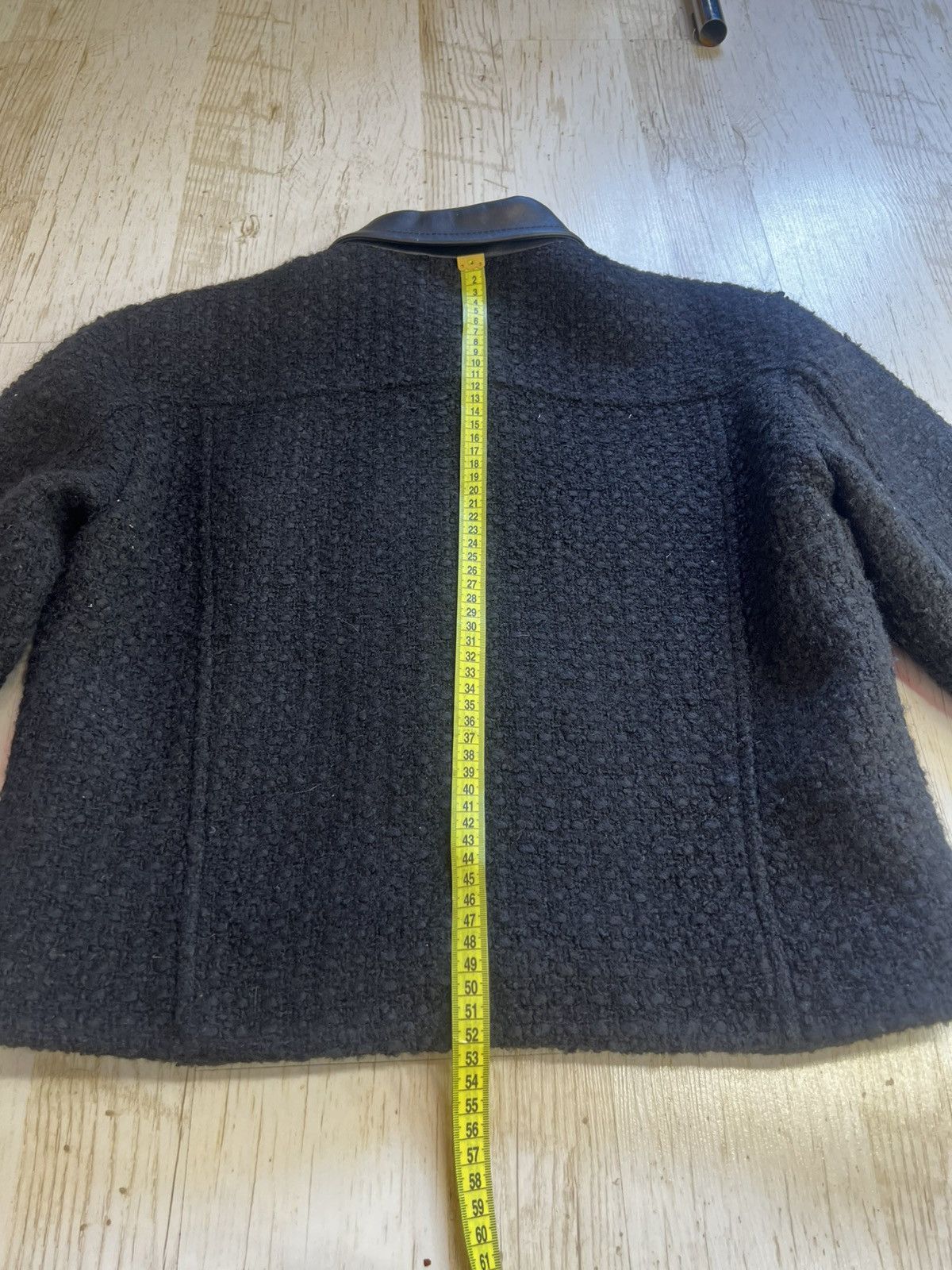 Sandro Sandro Tweed Jacket with Leather Details Size S / US 4 / IT 40 - 18 Thumbnail