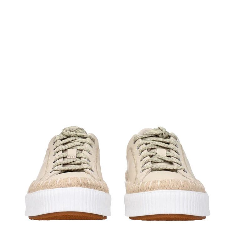 Chloe ob1o1e1024 Leather Sneakers in Beige Size US 11 / IT 41 - 3 Thumbnail