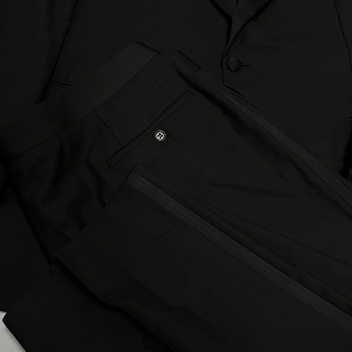 Canali Canali Suit Two Piece Suit Blazer one button + pants black Size 52L - 5 Thumbnail