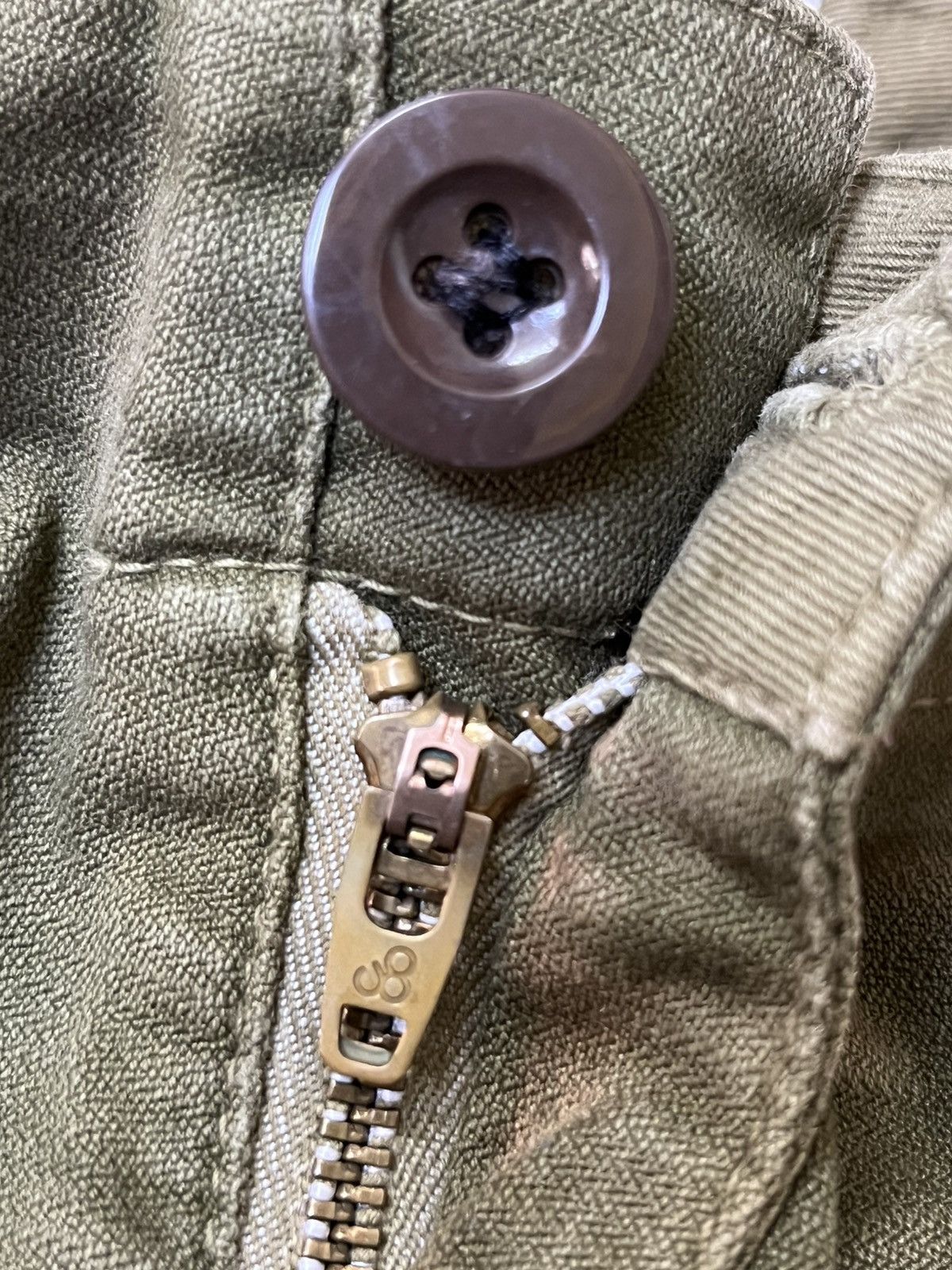 Toyo Enterprises sick🔥Vintage JOHNBULL green army faded baker cargo pants Size US 35 - 13 Thumbnail
