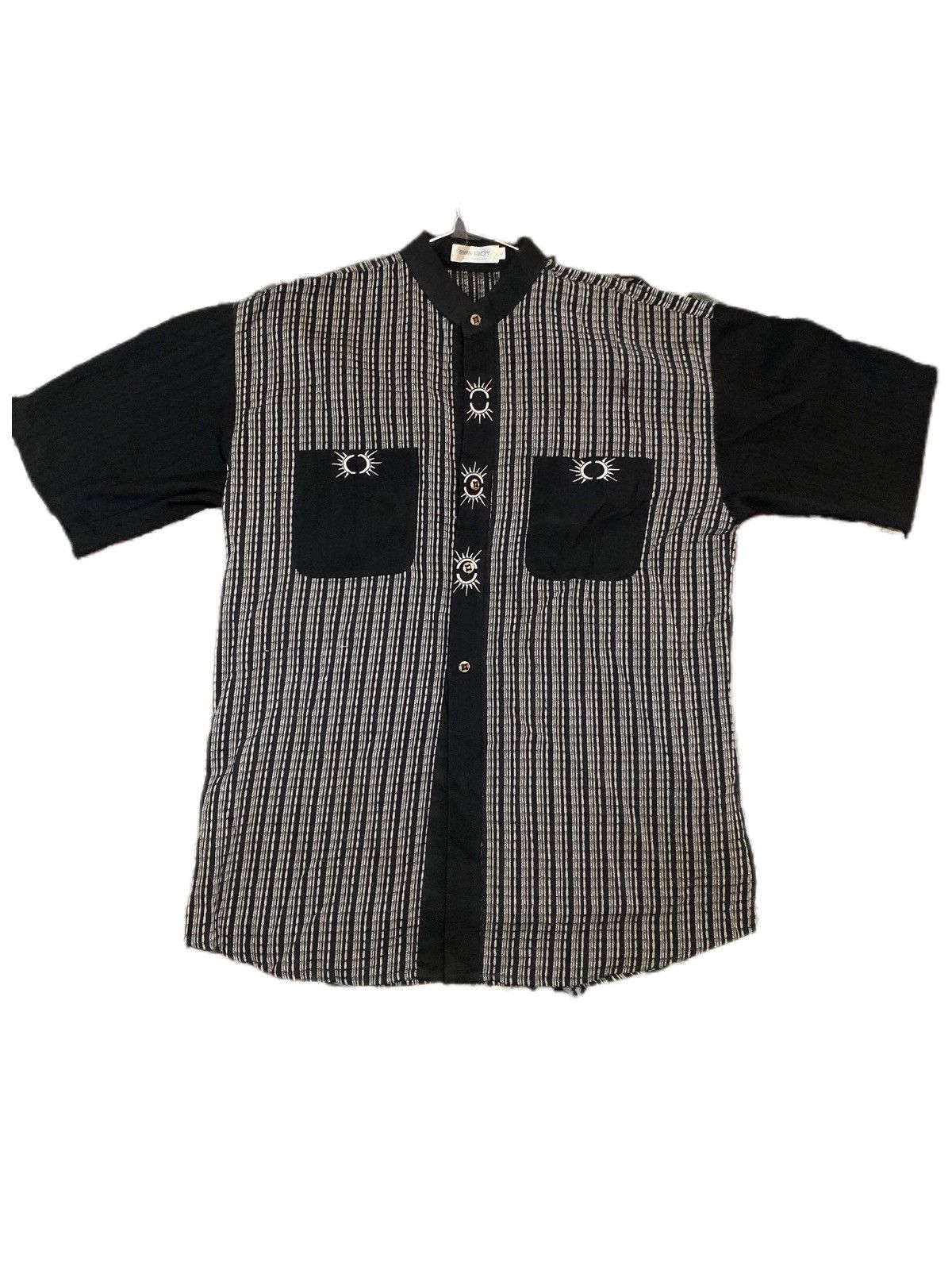 Hysteric Glamour × Japanese Brand × Vintage Japanese vintage HENLEY COLLAR CHIFFON DOUBLE POCKETS Size US L / EU 52-54 / 3 - 1 Thumbnail