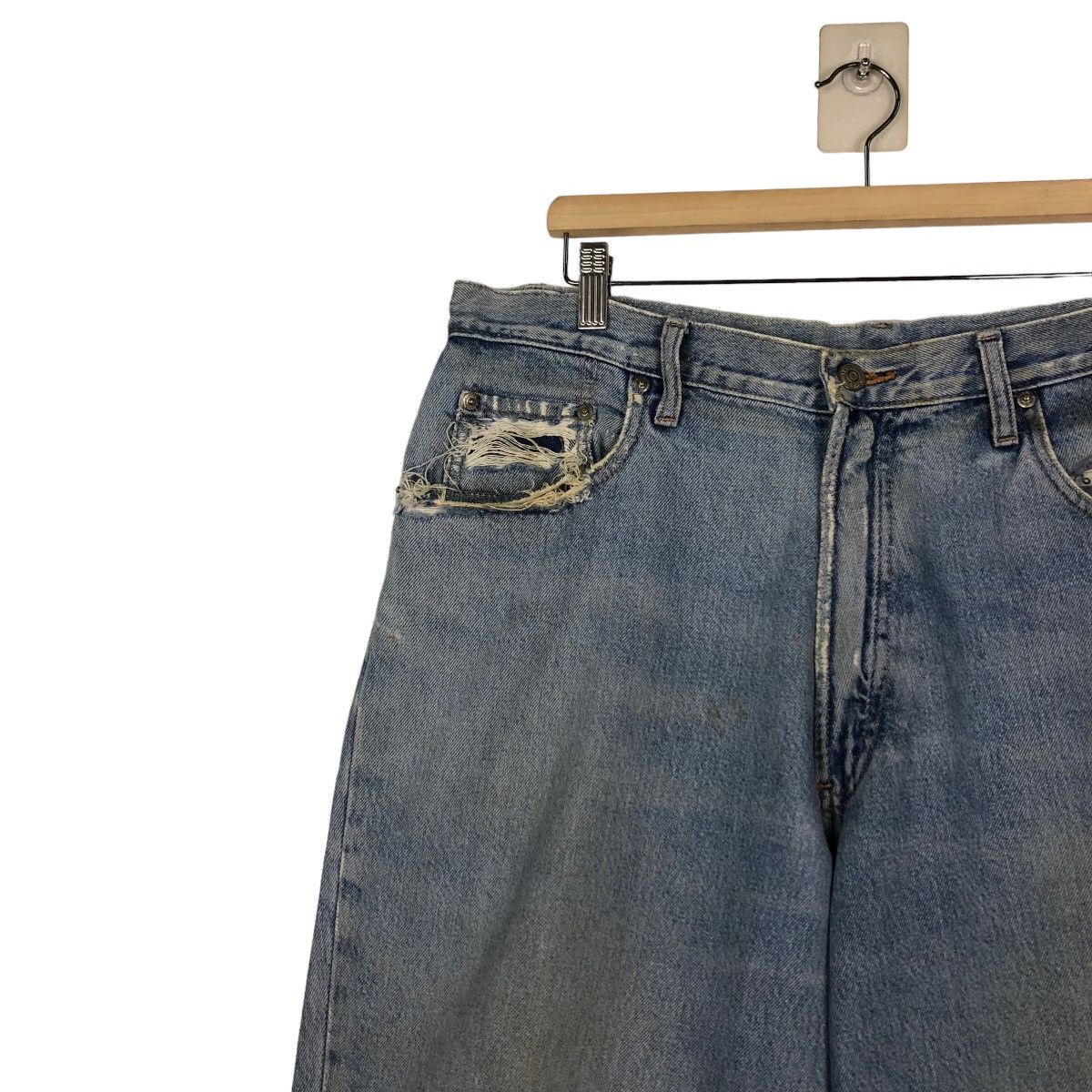 RRL Ralph Lauren 🔥VINTAGE SELVEDGES DENIM JEANS DOUBLE RL RRL DISTRESSED Size US 36 / EU 52 - 7 Thumbnail