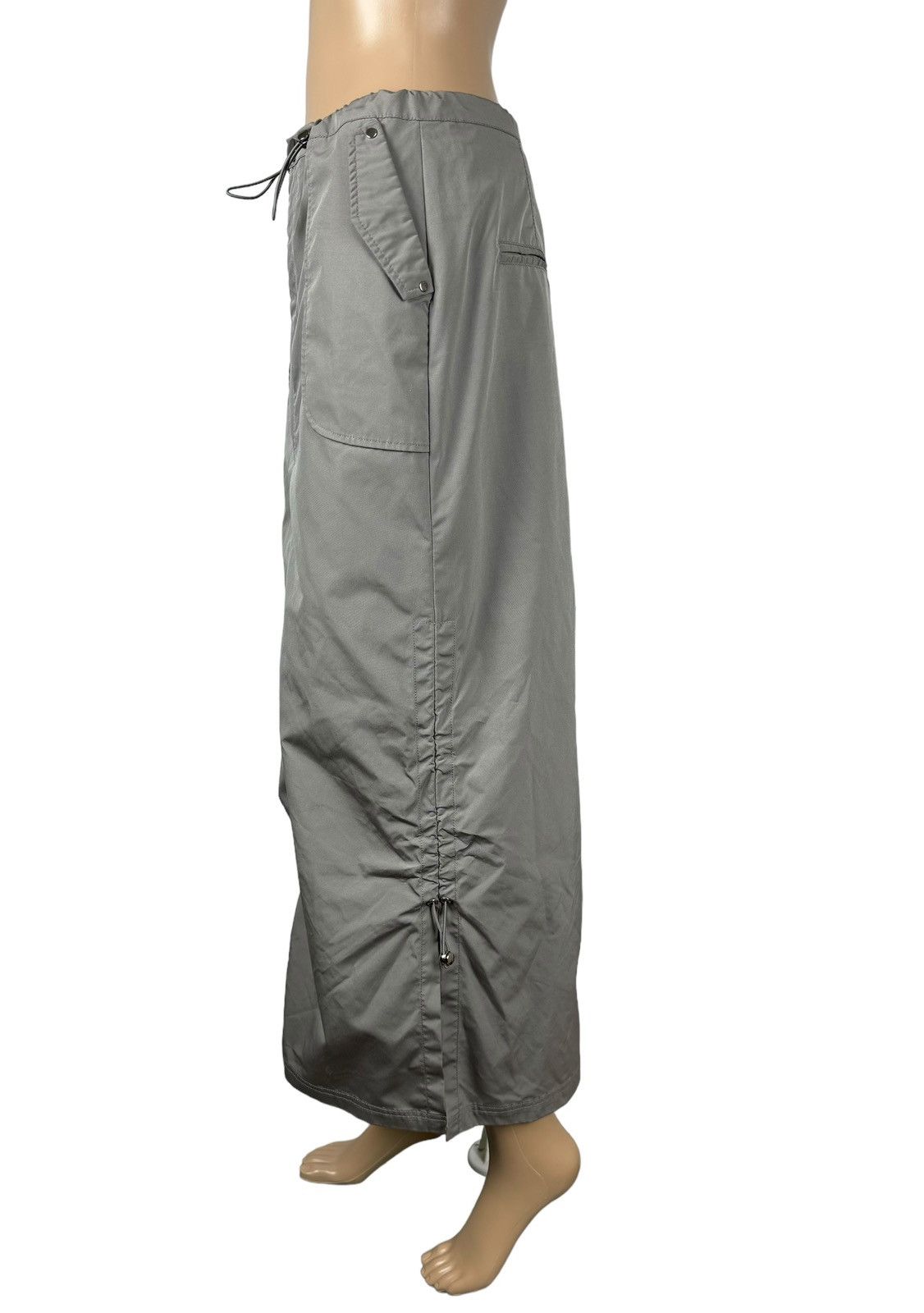 Designer Apea Nylon Maxi Skirt Drawstring Long size L Size 28" / US 6 / IT 42 - 6 Thumbnail