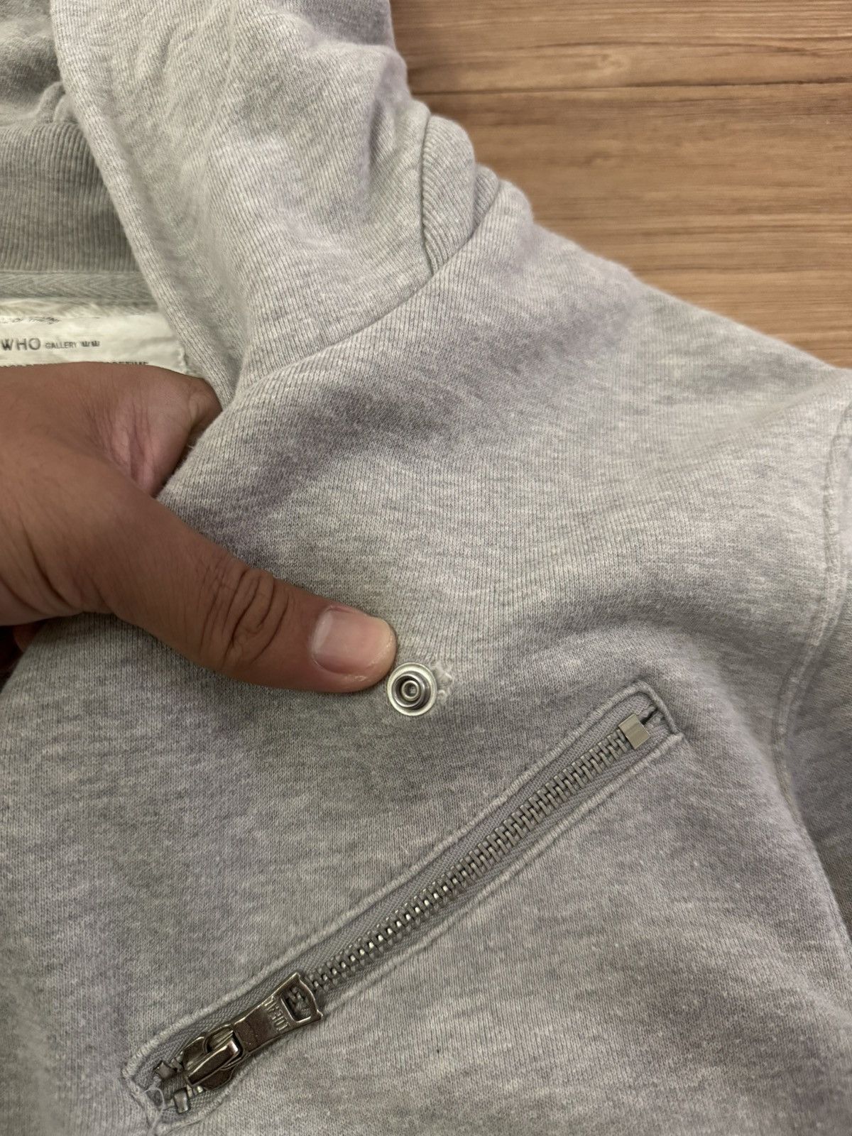 Japanese Brand Vintage Asymmetric zipper hoodie Jacket Size US M / EU 48-50 / 2 - 6 Thumbnail