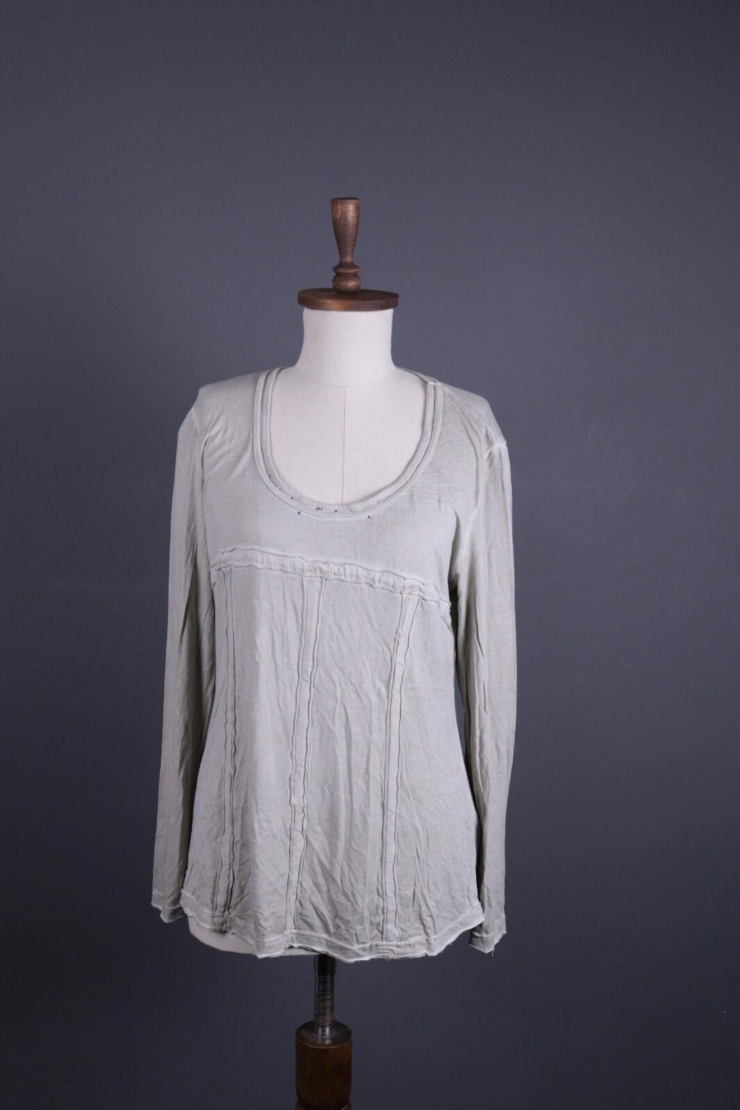 Bottega Veneta Bottega by Elisa Cavaletti Gray Lagenlook Top Shirt Size XXL Size XXL / US 16-18 / IT 52-54 - 1 Thumbnail
