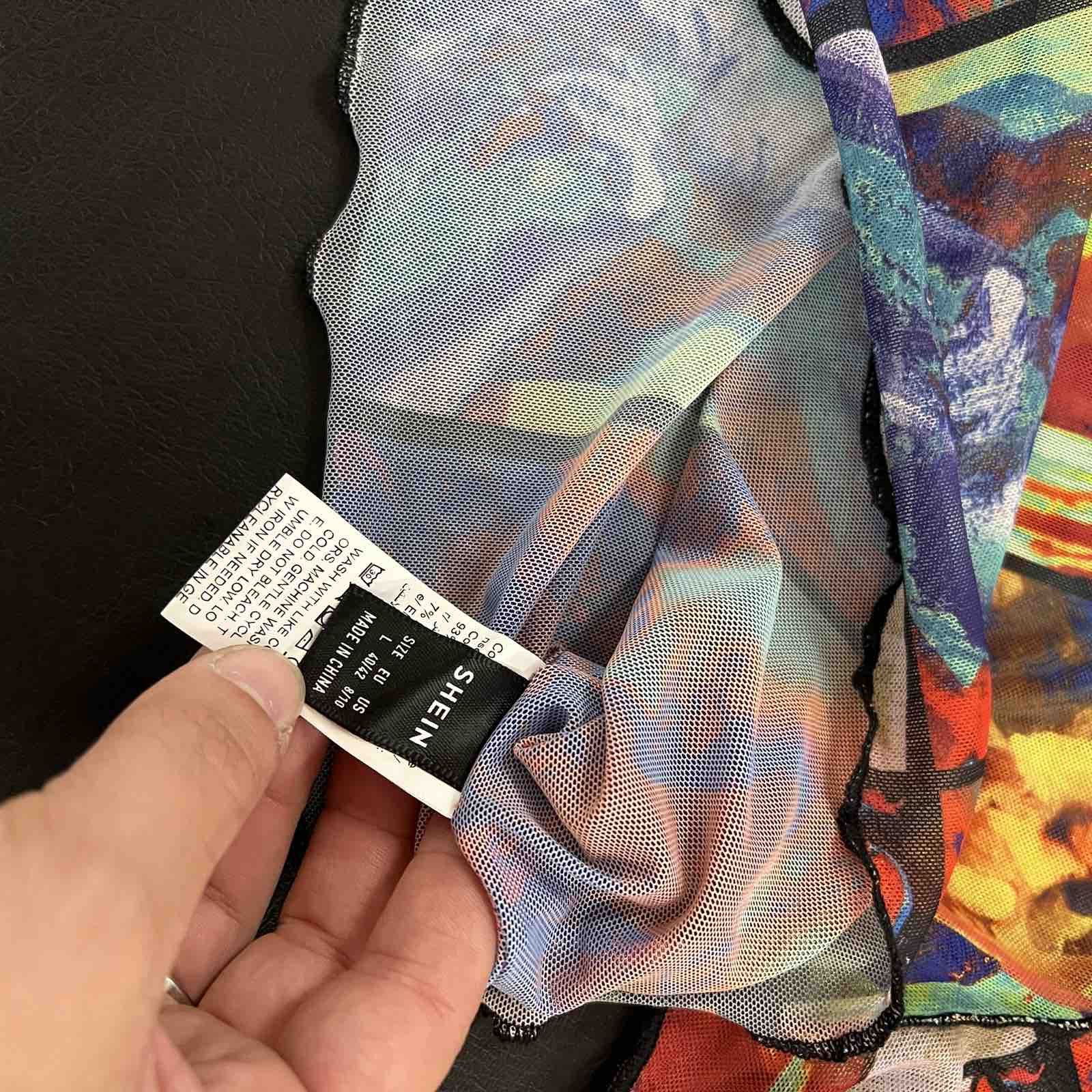Japanese Brand Art mesh multicolor avant-garde longsleeve Sz S Size S / US 4 / IT 40 - 3 Thumbnail