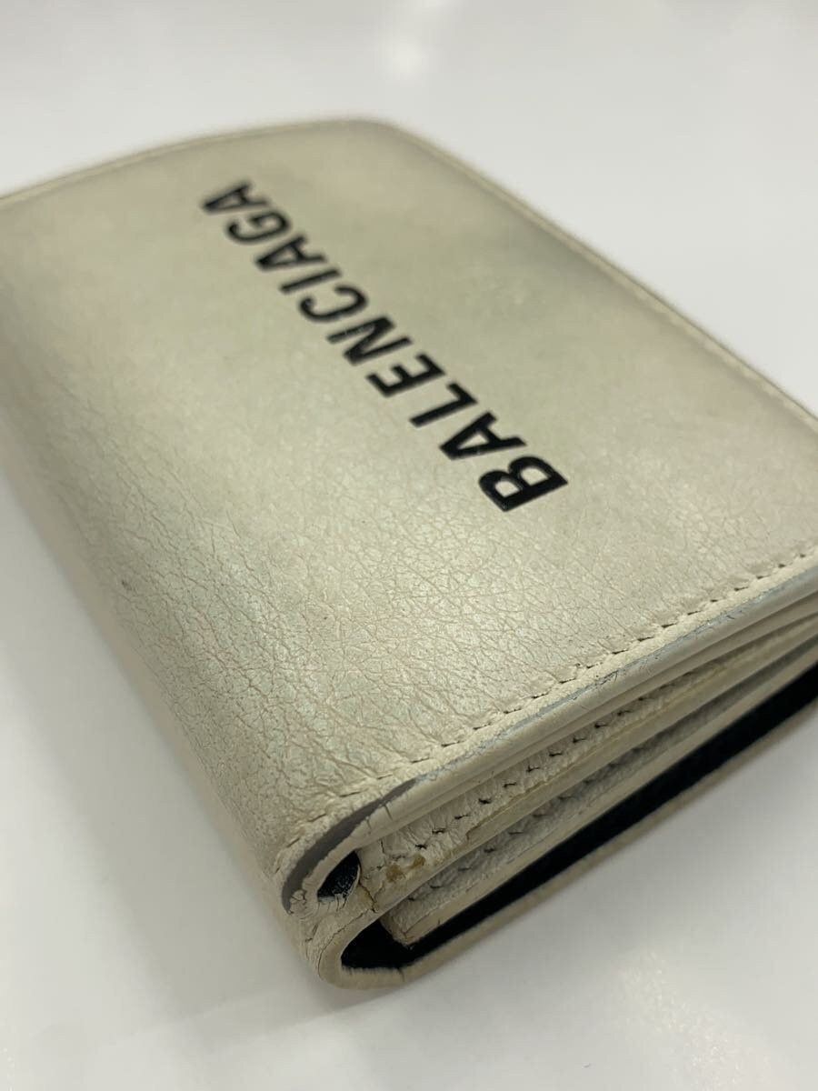 Balenciaga Balenciaga Leather Tri-Fold Wallet White Size ONE SIZE - 9 Thumbnail