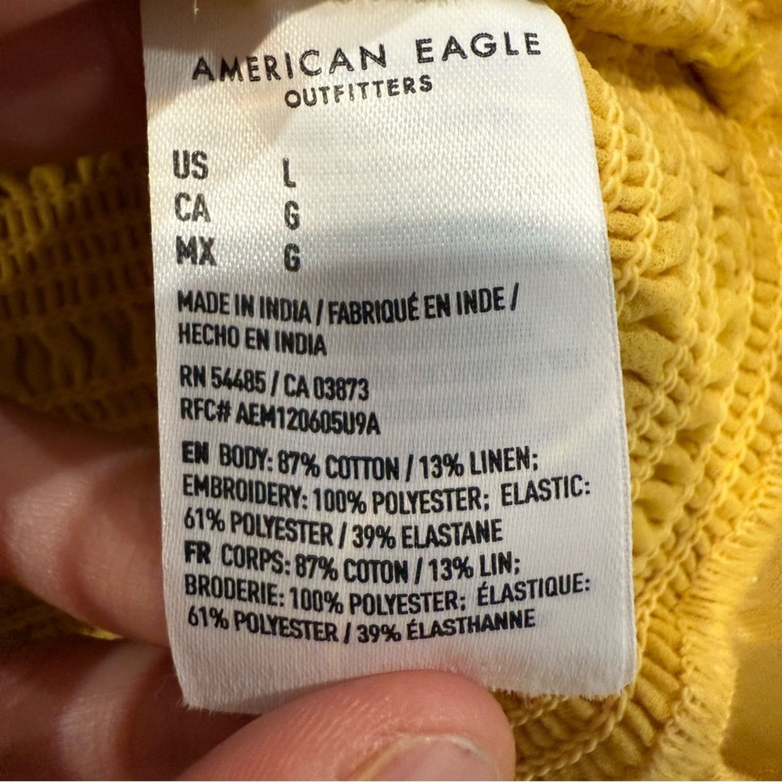 American Eagle Outfitters American Eagle Smocked Ruffle Mini Bodycon Dress Women Large Size L / US 10 / IT 46 - 6 Thumbnail