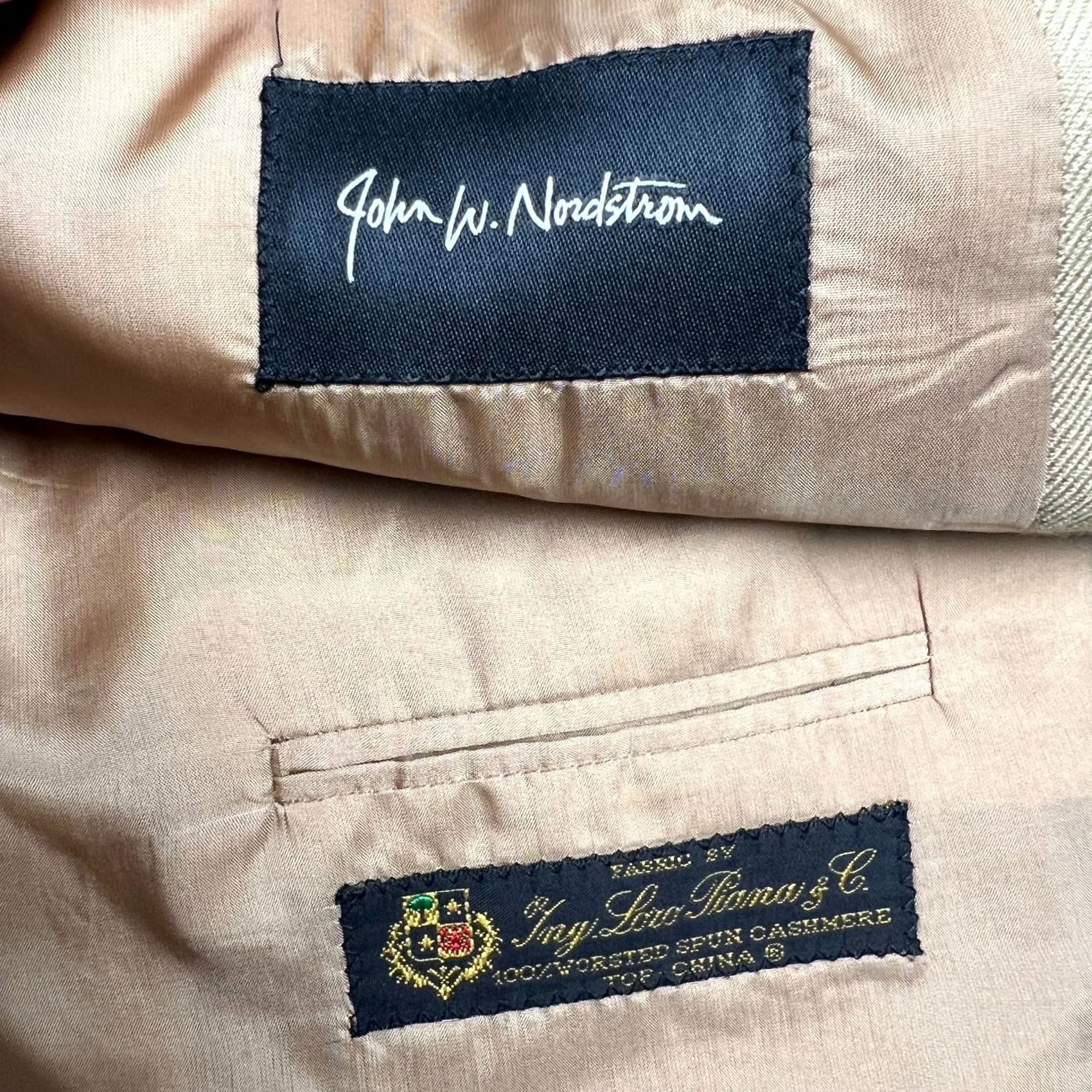 Loro Piana John W. Nordstrom Loro Piana 100% Cashmere Sport Coat Blazer 46L Mens Beige Size 46R - 4 Thumbnail