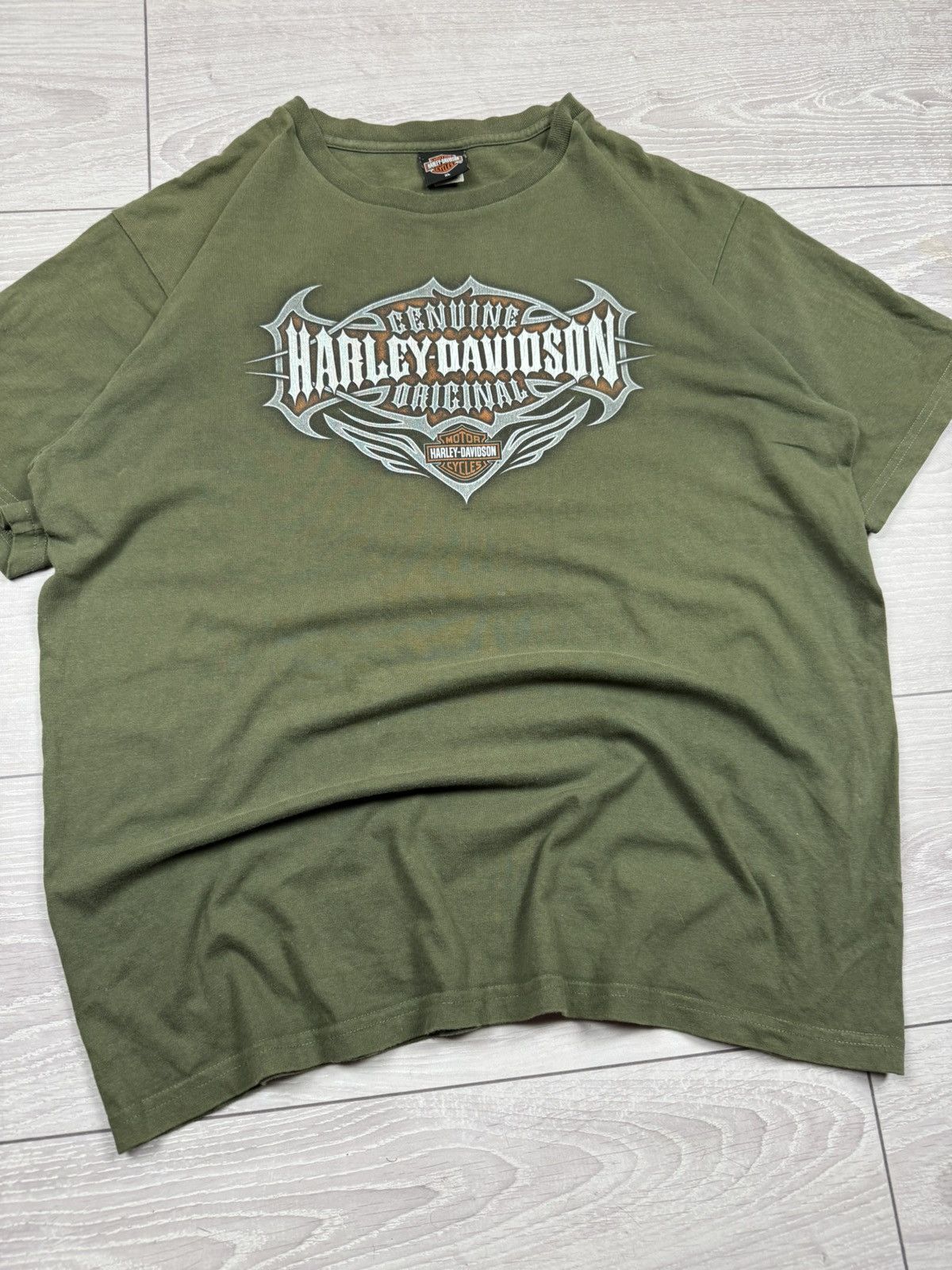 Harley Davidson Vintage 00s Harley Davidson Tribal Logo Australia XL sz Size US XL / EU 56 / 4 - 4 Thumbnail