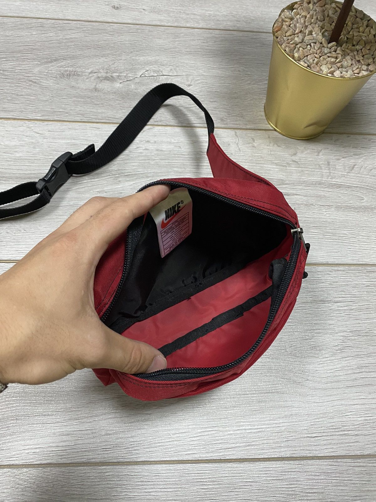 Nike Nike vintage 1990 waist bag big swoosh Size ONE SIZE - 4 Thumbnail