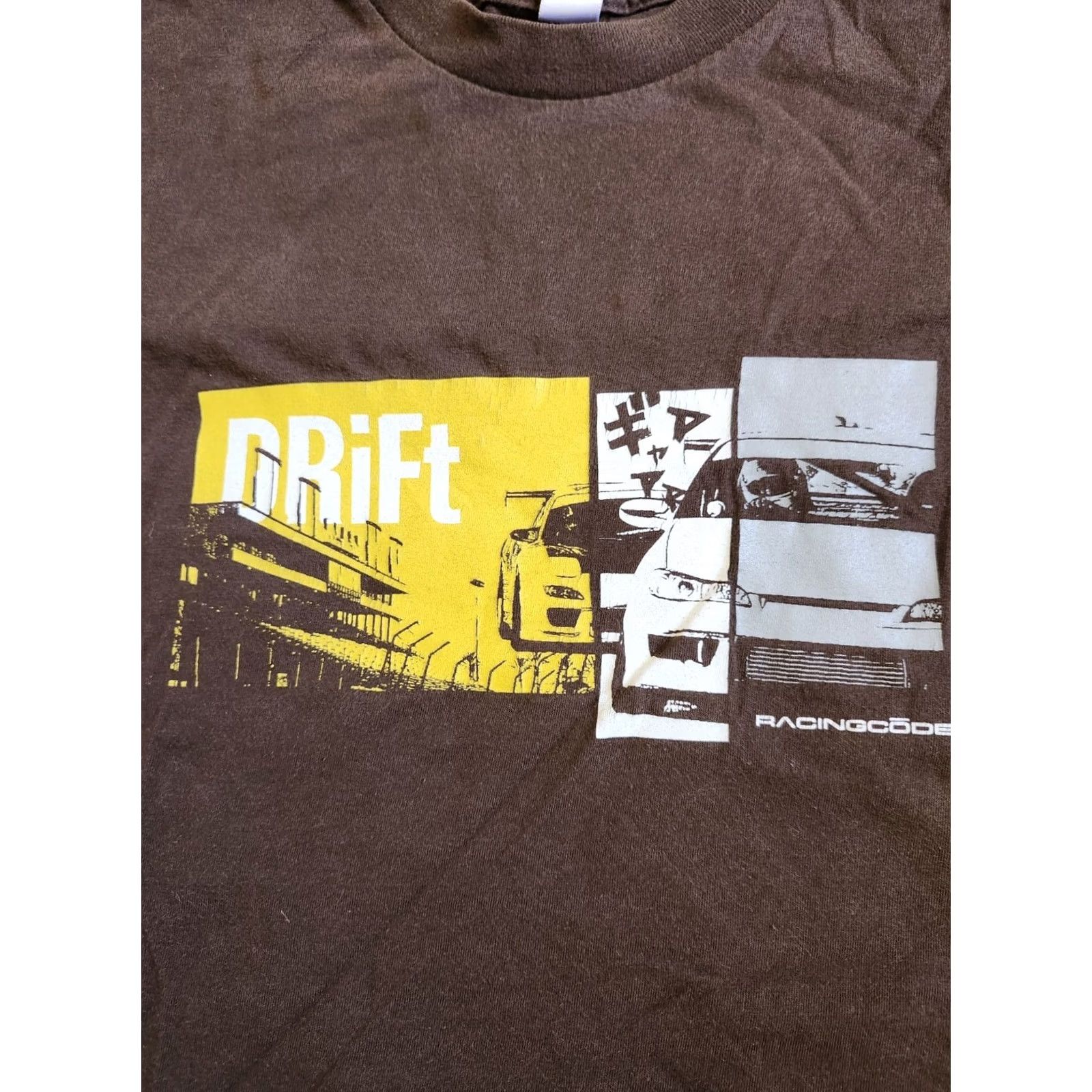 American Apparel American Apparel T-Shirt Mens Racing Code DRIFT Brown M Sz M Crew Neck Cotton All Seasons" Size US M / EU 48-50 / 2 - 4 Thumbnail