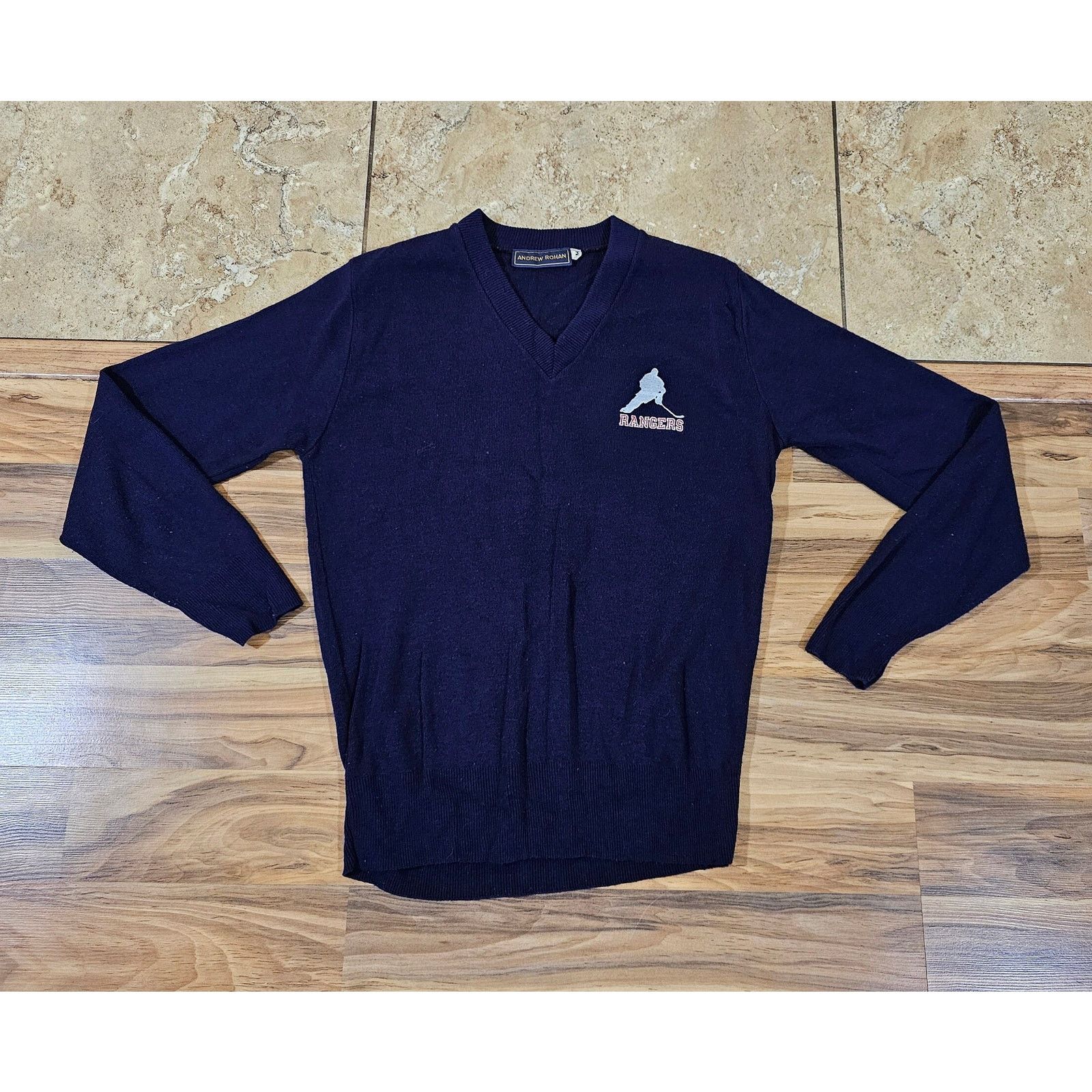 Other New York Rangers V-Neck Knit Sweater Rohan Sz M 1980s Size US M / EU 48-50 / 2 - 1 Thumbnail