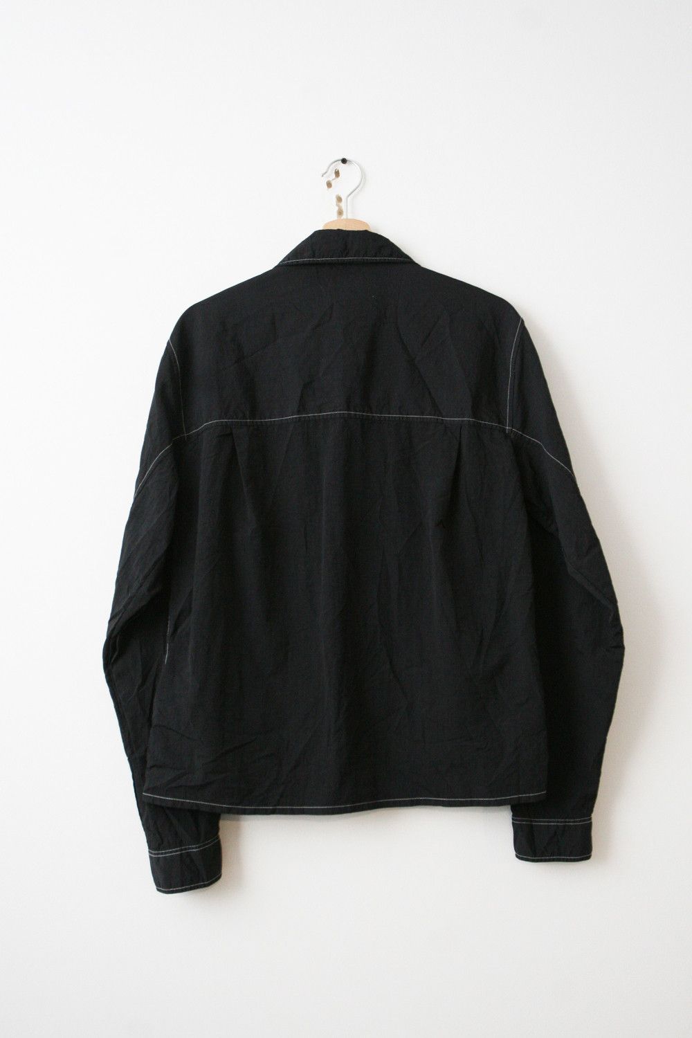 Albam Albam Nylon Contrast Stitch Black Overshirt Full Zip Jacket Size US M / EU 48-50 / 2 - 4 Thumbnail