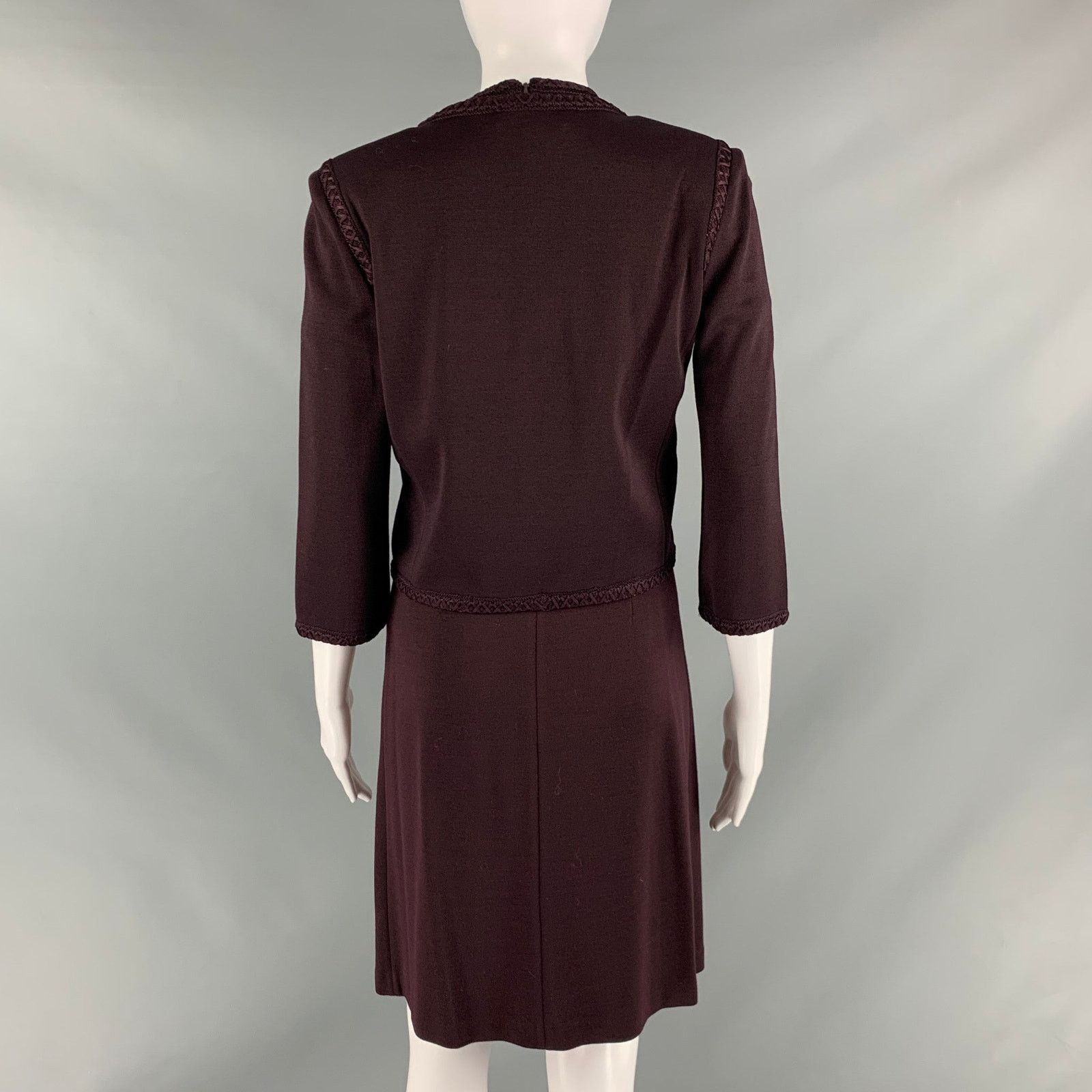 Other ST. JOHN Size 2 Brown Wool Rayon Below Knee Outifts Size XS / US 0-2 / IT 36-38 - 4 Thumbnail