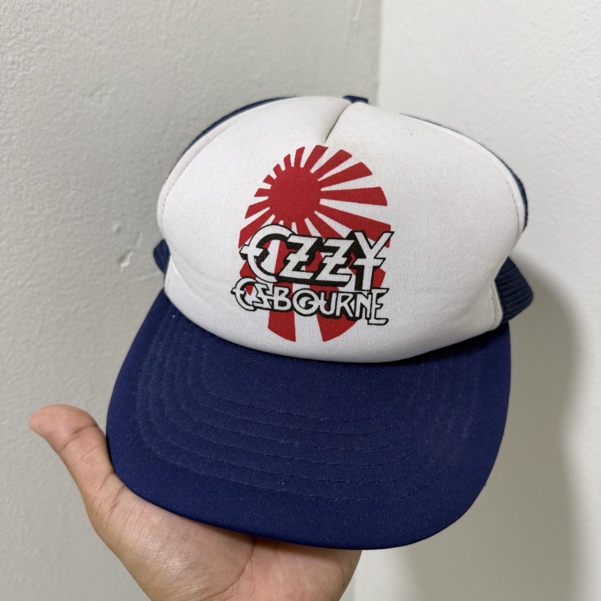 Ozzy Osbourne Vintage 80s/90s Ozzy Osbourne "Rising Sun" Logo Trucker Hat Size ONE SIZE - 2 Thumbnail
