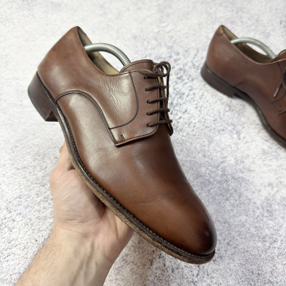 Designer Shoepassion Handmade Welted Brown Derbies US8.5 UK7.5 EU41 Size US 8.5 / EU 41-42 - 5 Thumbnail