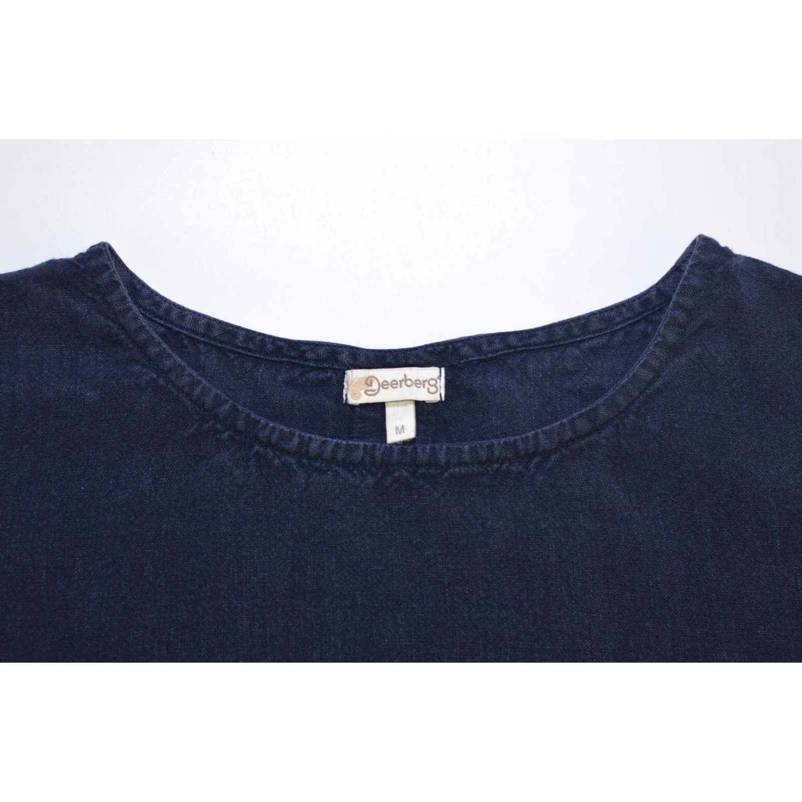 Vintage Wmns Deerberg Front Pocket Blue Linen T-Shirt Top M Women Shirt XS? Size M / US 6-8 / IT 42-44 - 4 Thumbnail