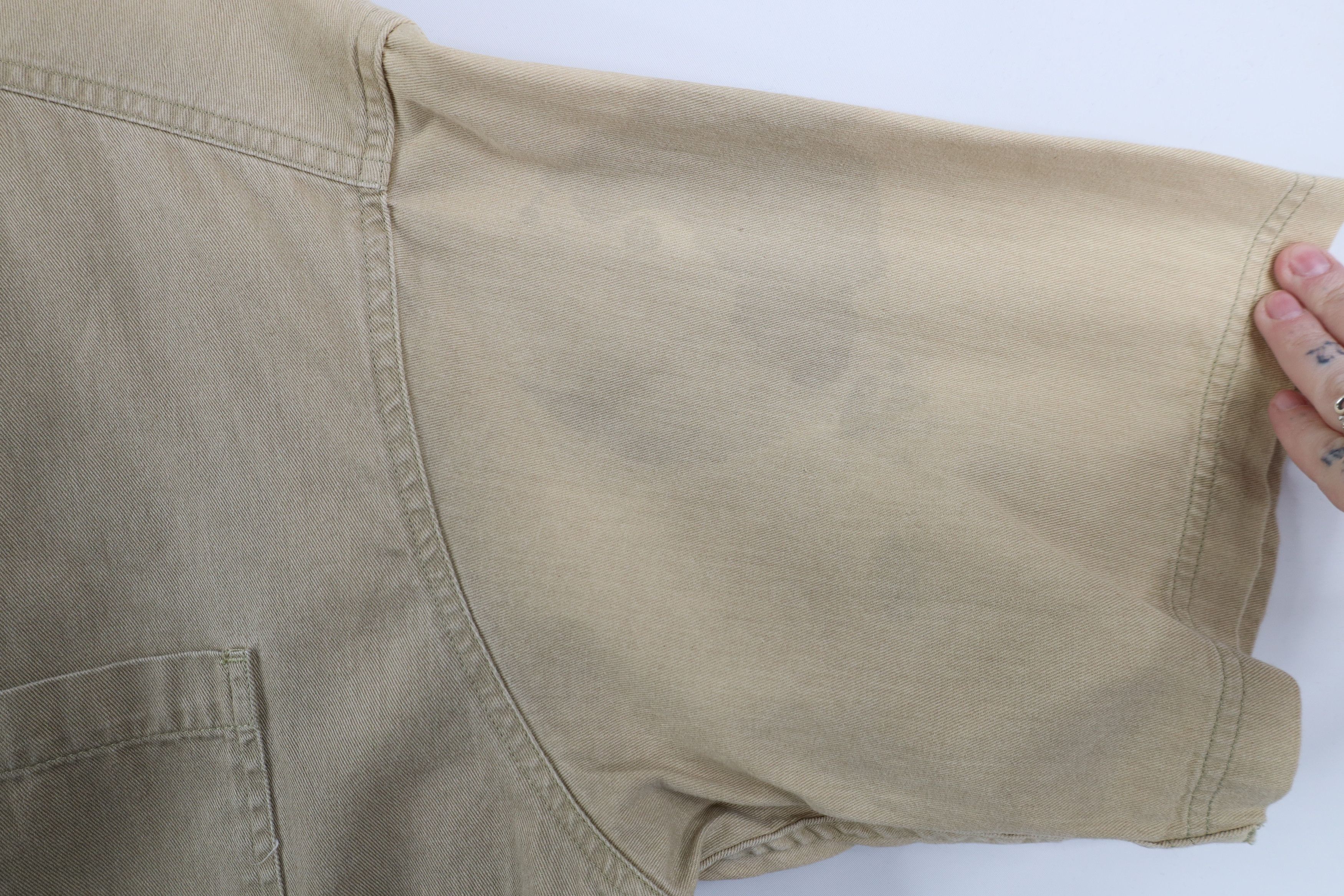Woolrich Woolen Mills Vintage 90s Woolrich Pigment Dye Baggy Twill Button Shirt Size US L / EU 52-54 / 3 - 4 Thumbnail